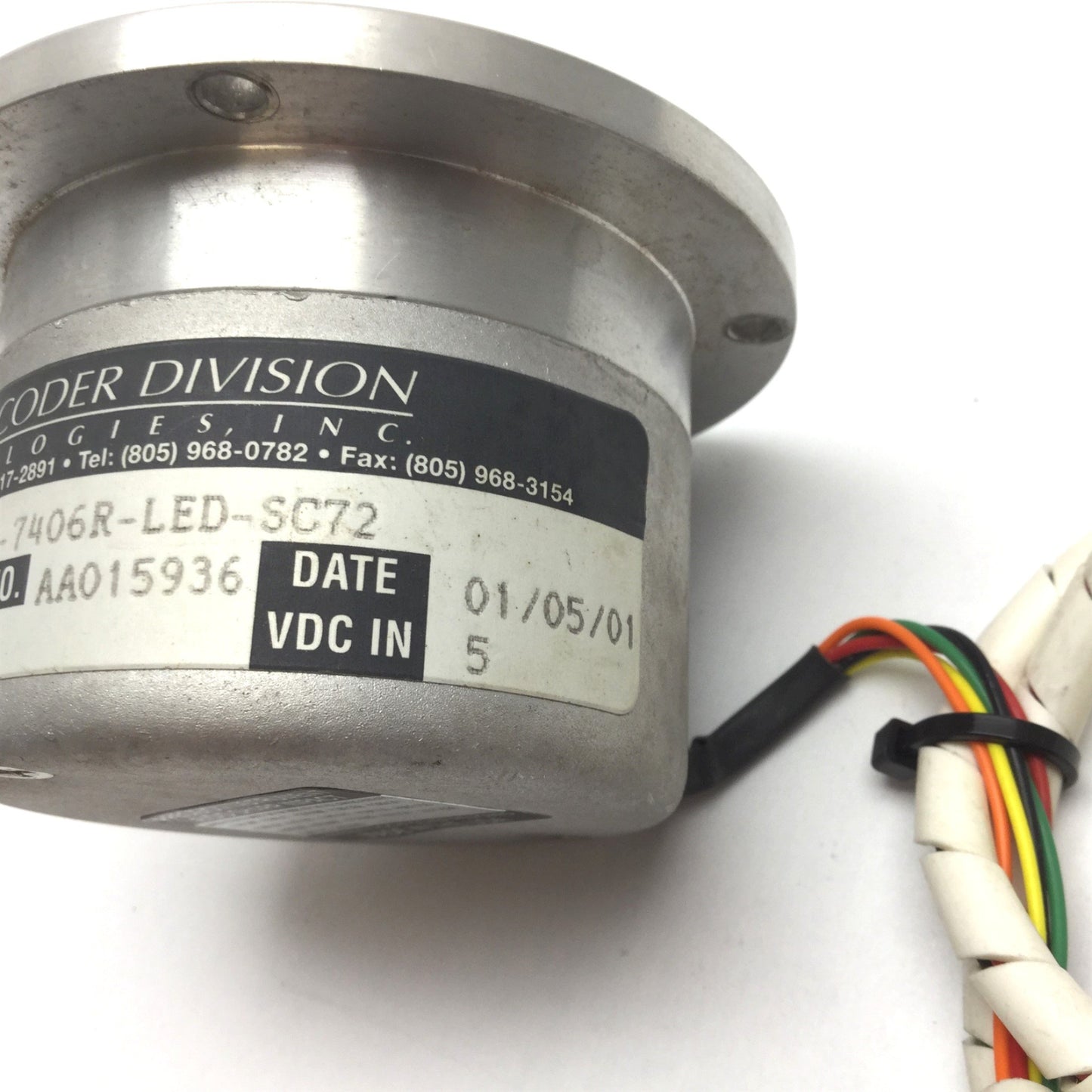 Used BEI E25BB-4H-SB-360-AZ-7406R-LED-SC72 Incremental Optical Encoder 360 cycle/rev
