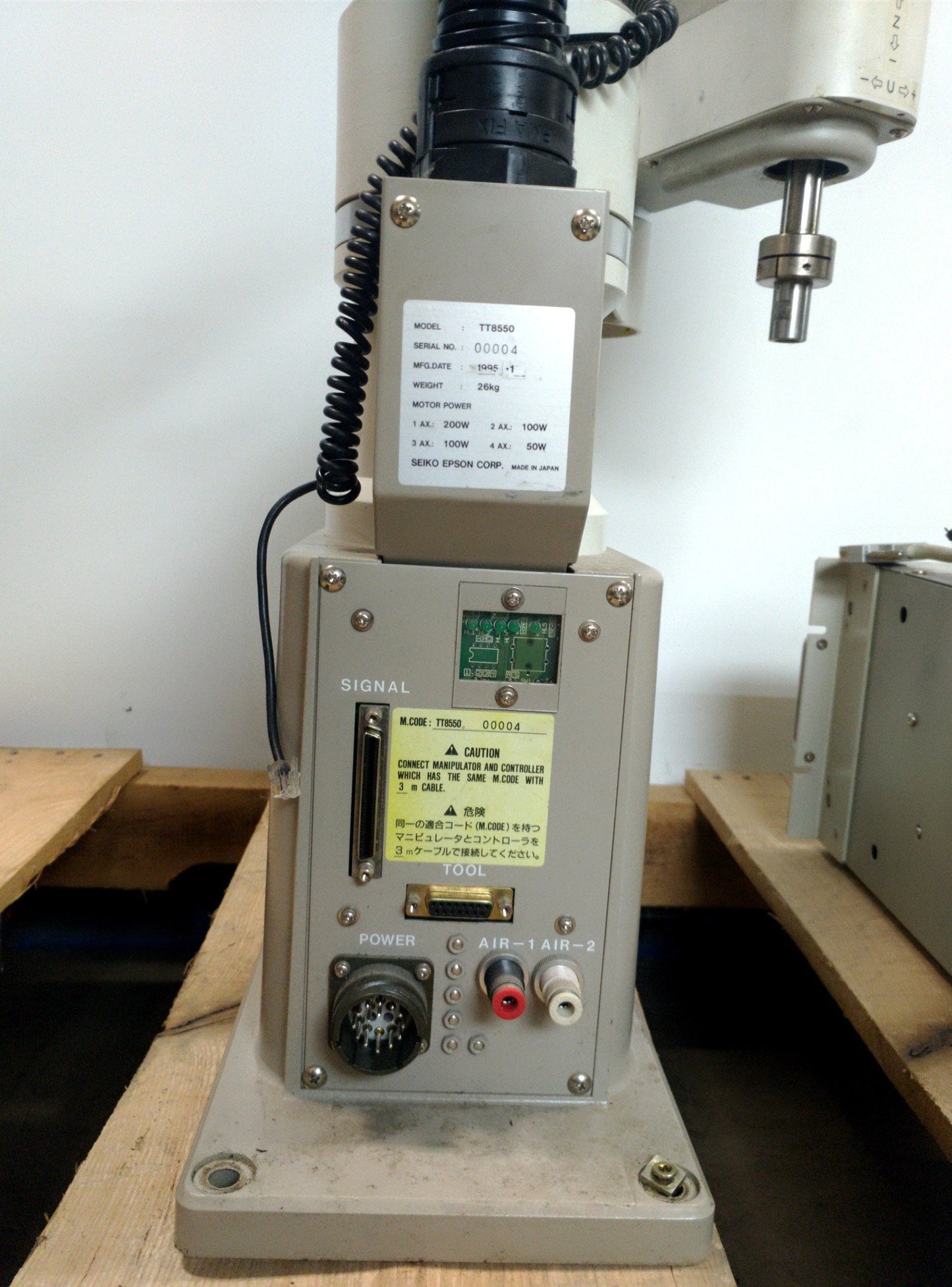 Used SEIKO TT8550 D-TRAN SCARA Robot Arm & SC-310 Controller 4-Axis 550mm Arm w/Cable