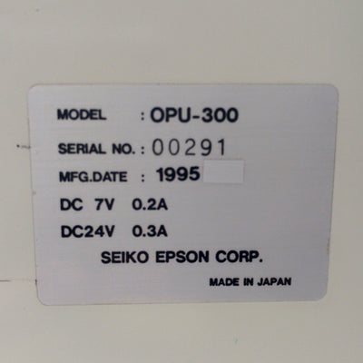 Used EPSON OPU-300 Robot Operator Panel, for SRC-300, SRC-310A, & SRC-320 w/Cable