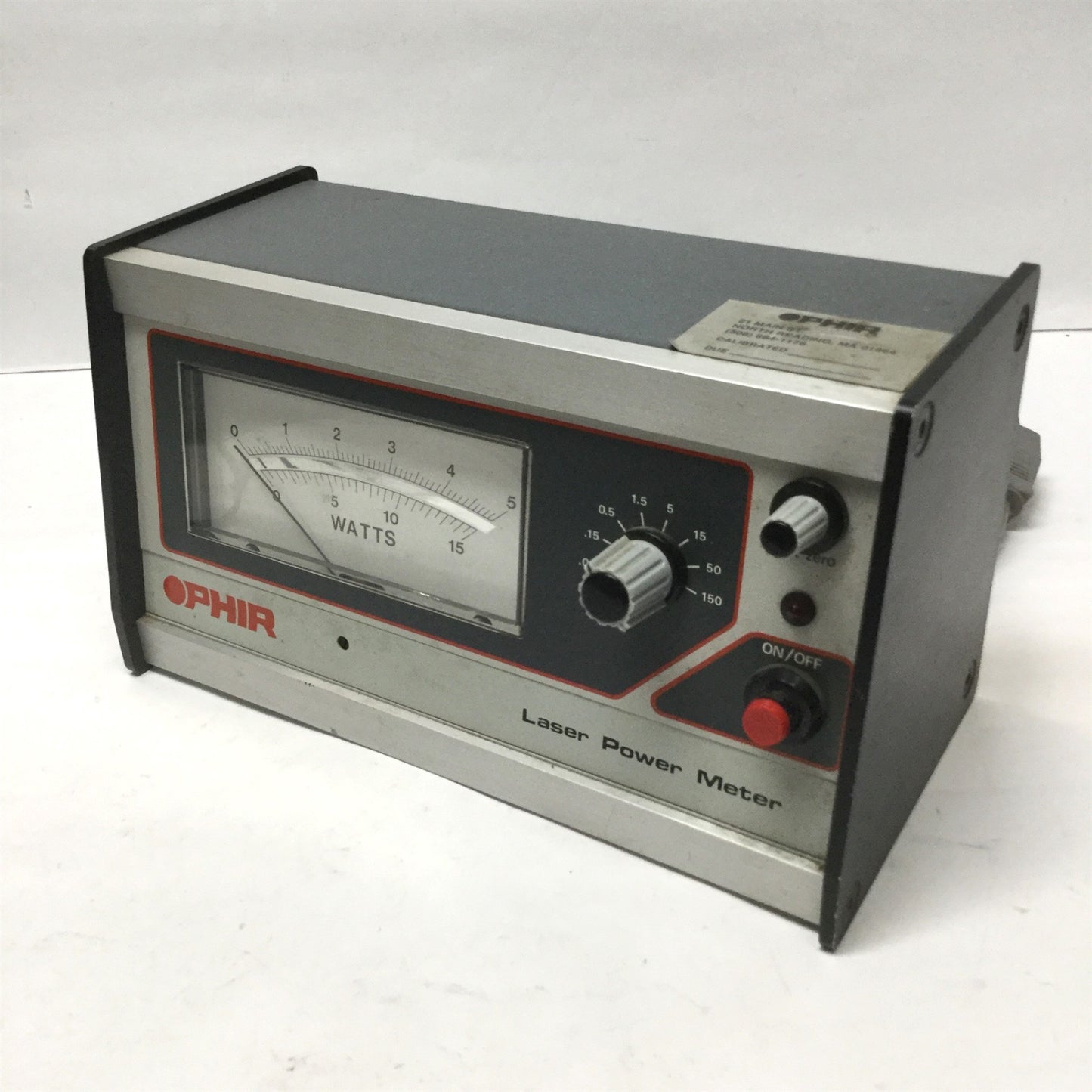 Used Ophir Laser Power Energy Meter Analog Dial 0-150 Watts Gauge 115VAC BNC Input