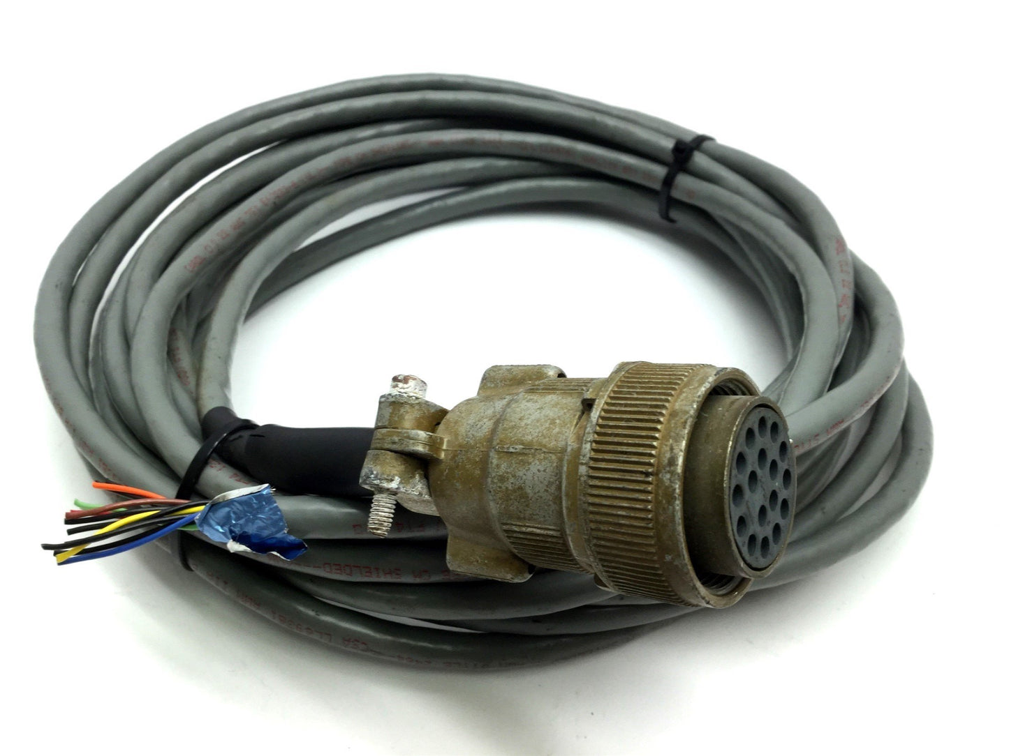 Used Electro Craft 9101-0224 Encoder Cable, Length: 23', 14-Wire Conductor