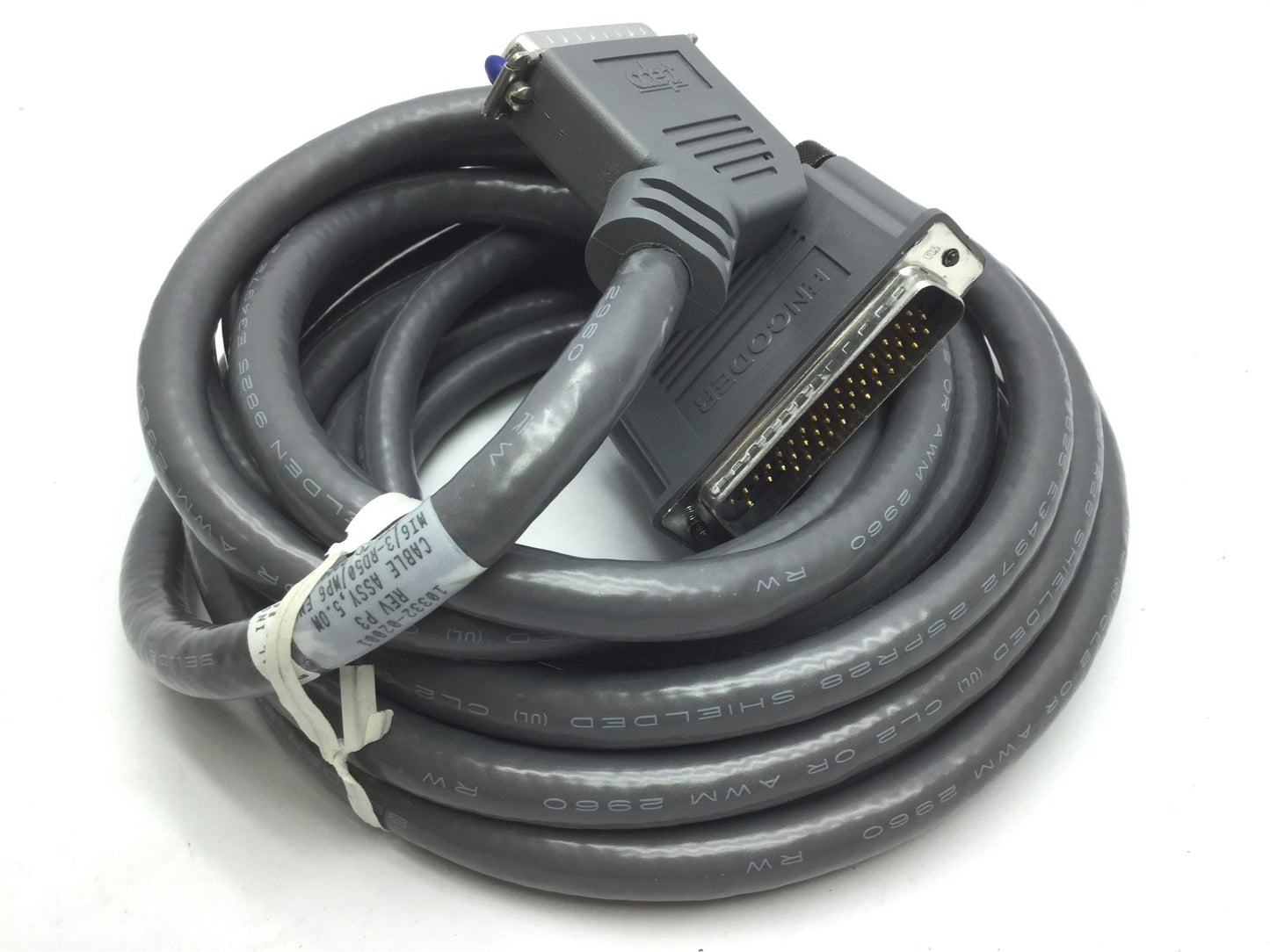 Used Adept 10332-02001 Encoder Cable, 5m Long, 50-Pin to 44-Pin Connections