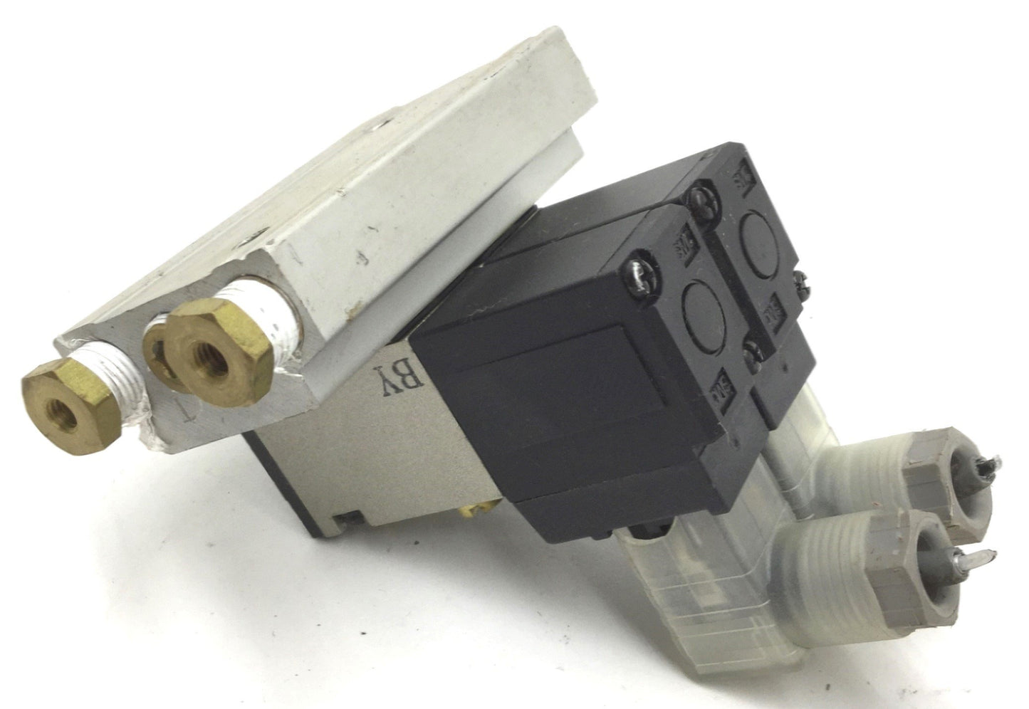 Used Bank of 2 SMC NVK3120 Solenoid Valves 2-Position 5-Way, 24VDC, Pressure: 0.7MPa