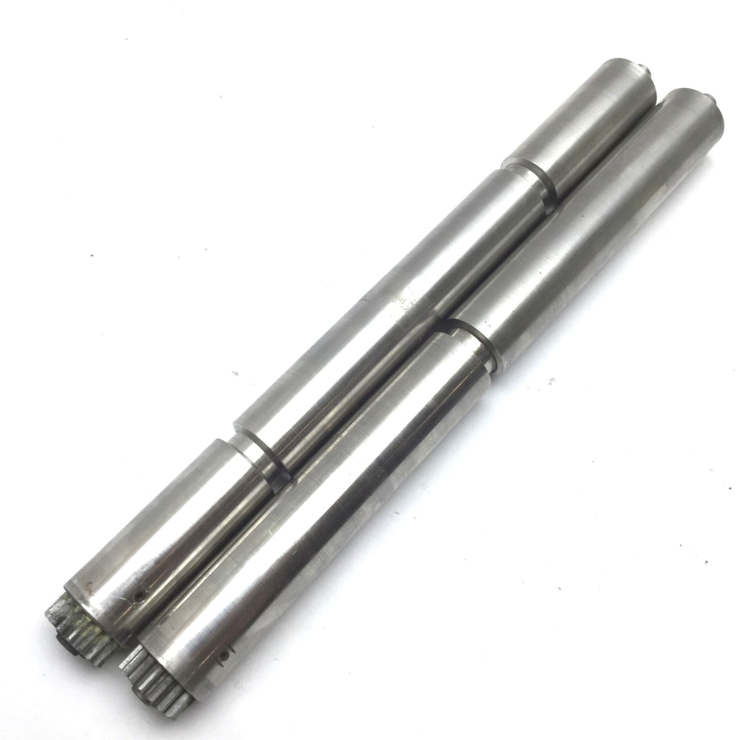 Used Lot of 2 Conveyor Roller, Roller Length: 320mm, Diameter: 31.5mm, With Gear