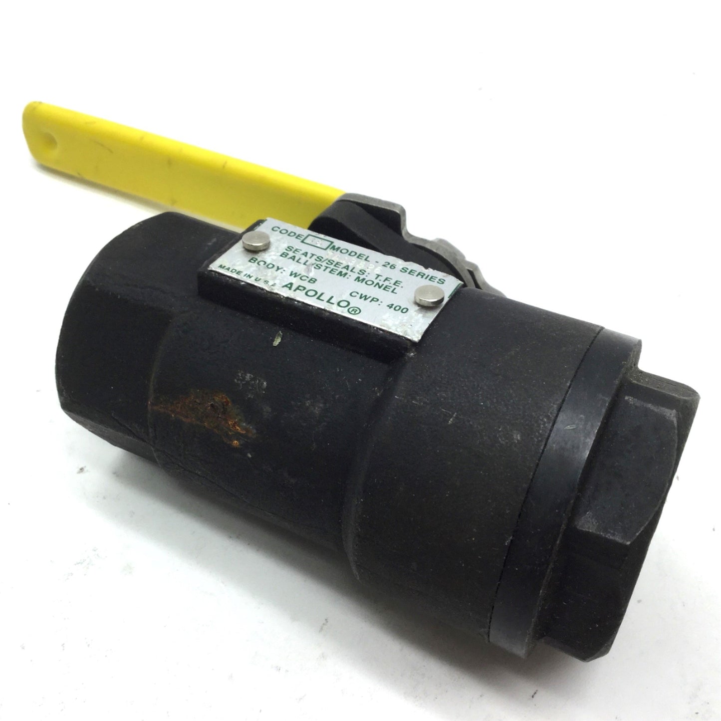 Used Apollo 7A13526 Carbon Steel Ball Valve Dry Chlorine Size: 1" Port