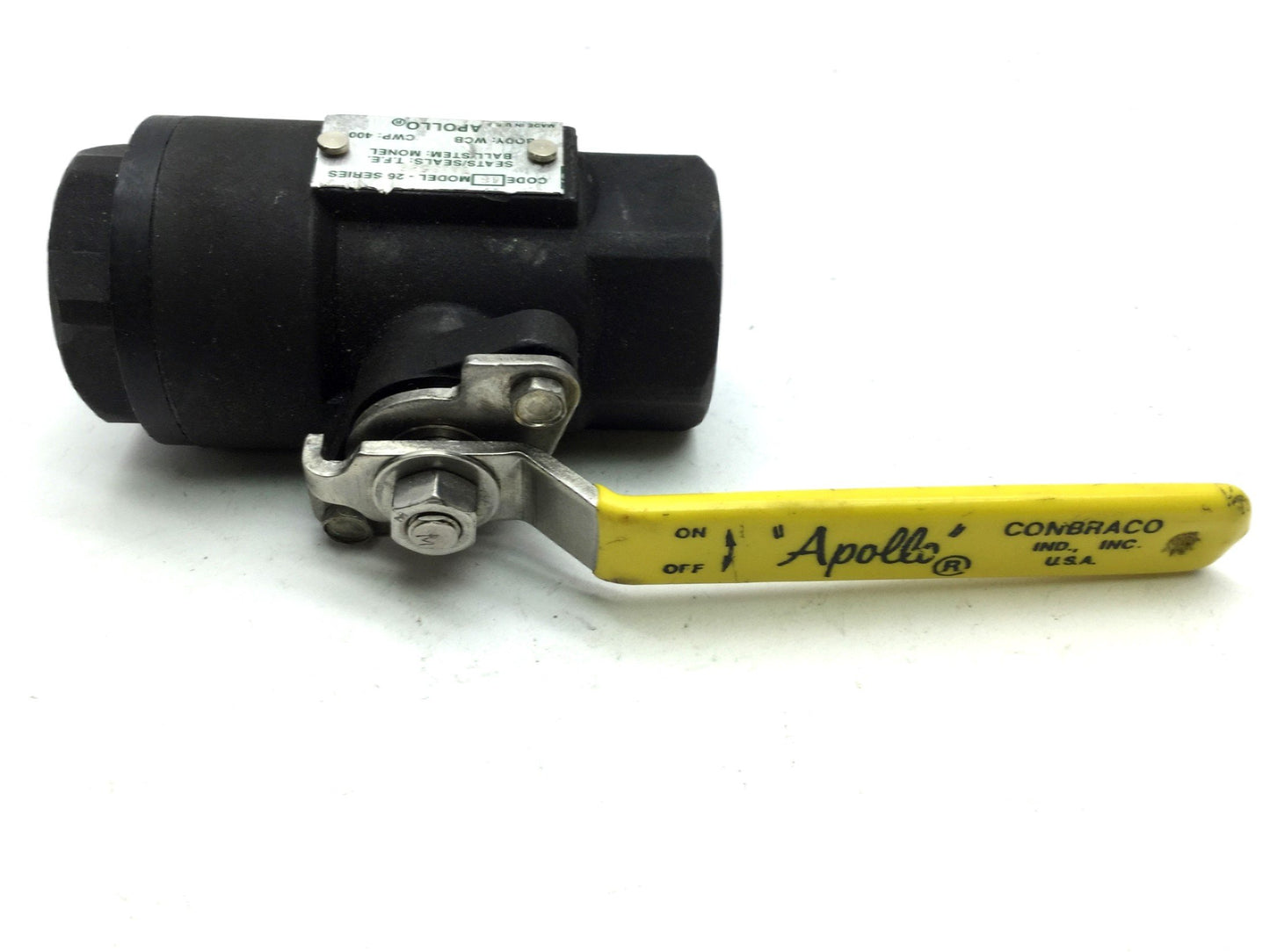 Used Apollo 7A13526 Carbon Steel Ball Valve Dry Chlorine Size: 1" Port