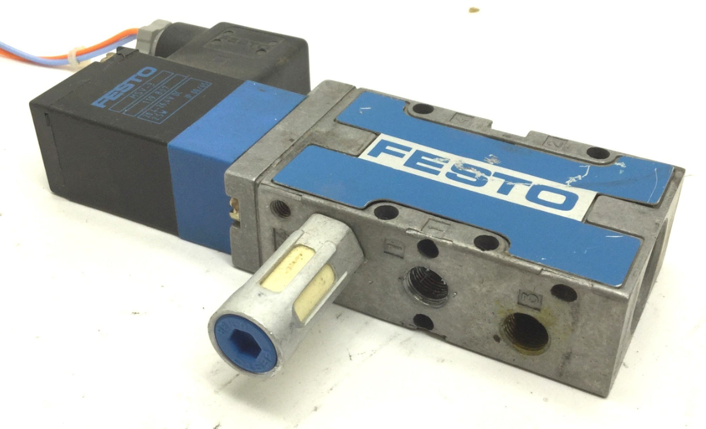 Used Festo MVH-5-1/8-S-B Solenoid Valve, 2-Position 5-Port, Voltage: 24VDC, 2.5W