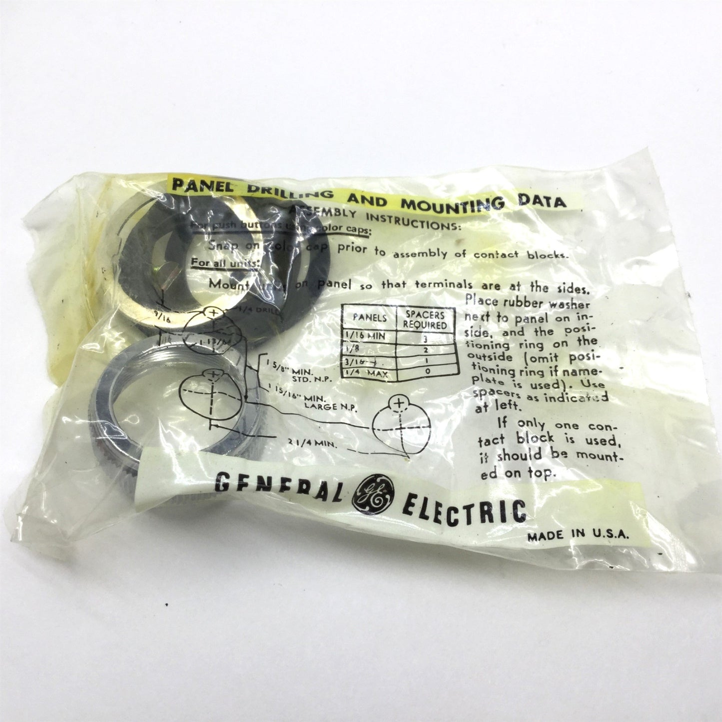 Used In Box General Electric Heavy-Duty Oil Tight 2-Pos, Momentary Selection Switch