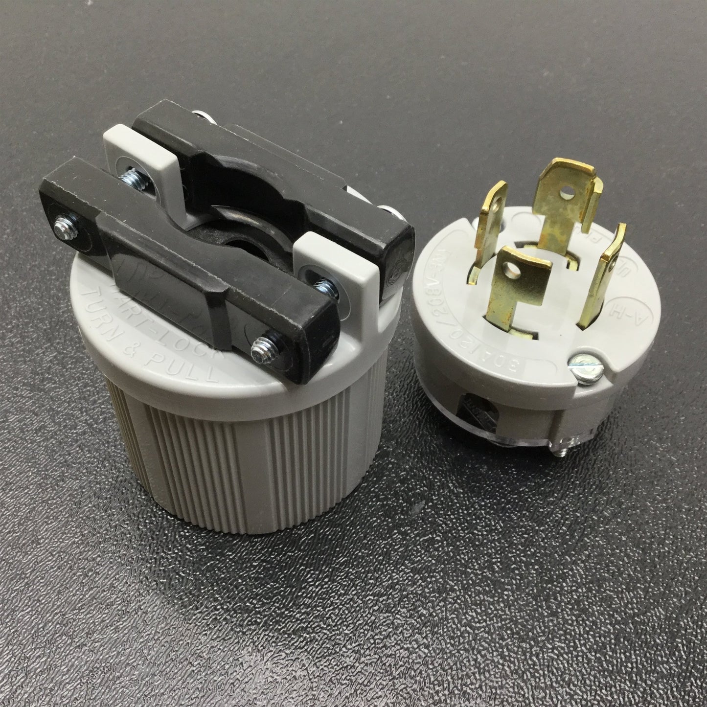 Used Lot of 3 Leviton 3431 LEV-O-LOCK Plug, 4 Pole, 4 Wire, 30A-120/208V, 3 Phase