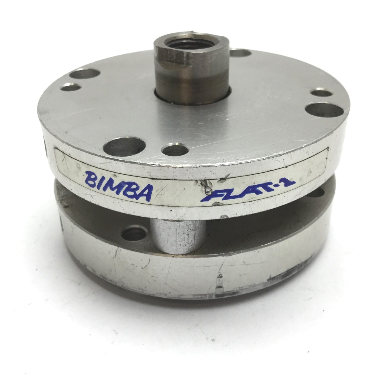Used Bimba Flat-1 Pneumatic Cylinder, Bore: 1.75", Stroke: 0.375", Ports: 1/8" NPT