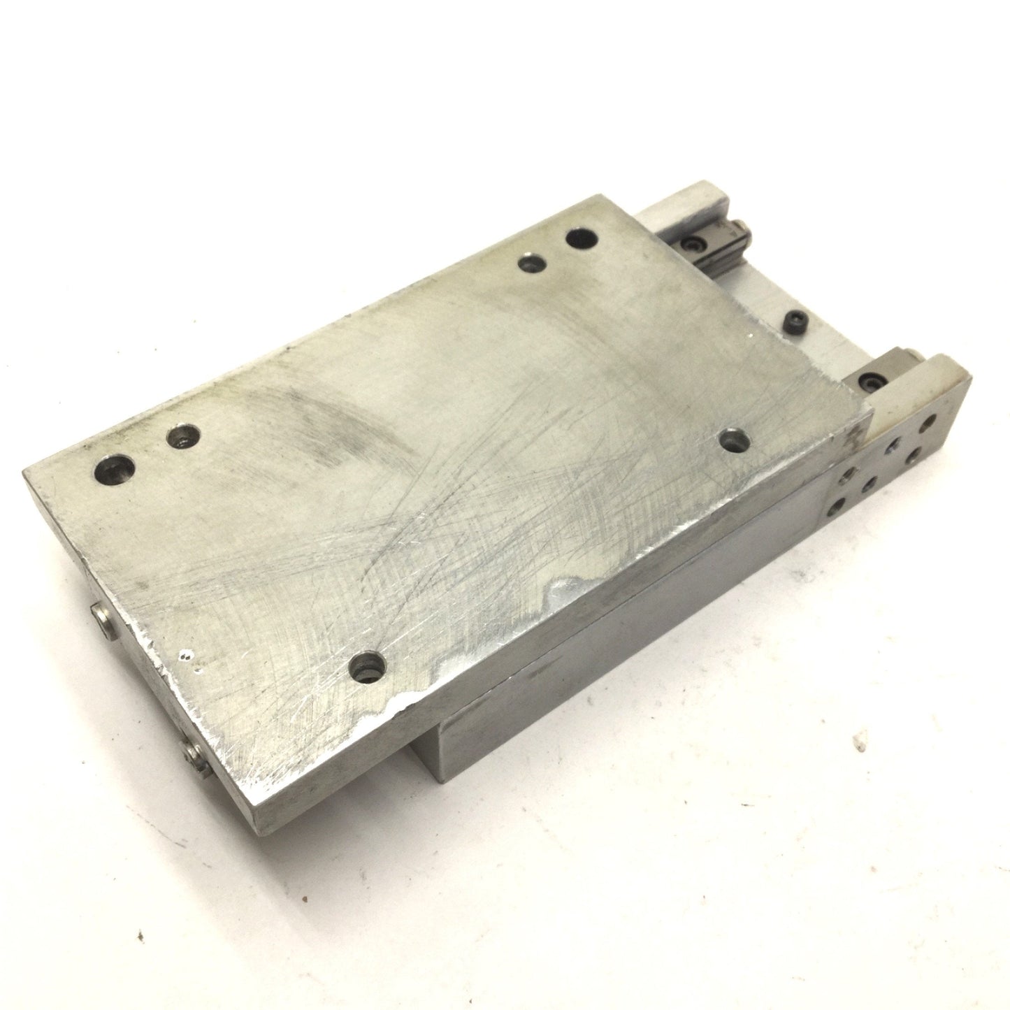 Used Alm 5" x 3" Stage, Travel: 2.5", On 2 x RS118-05 Cross-Roller Linear Rail