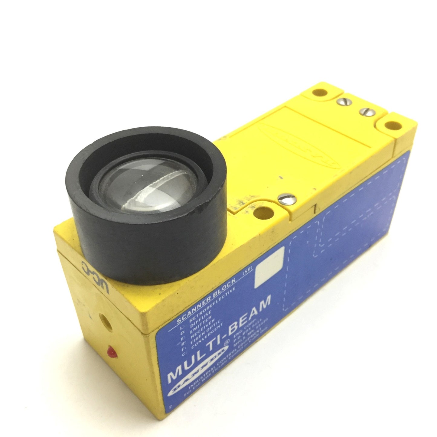 Used Banner SBCV1 Multi-Beam Convergent Scanner Block, Focal Point: 38mm, 120VAC