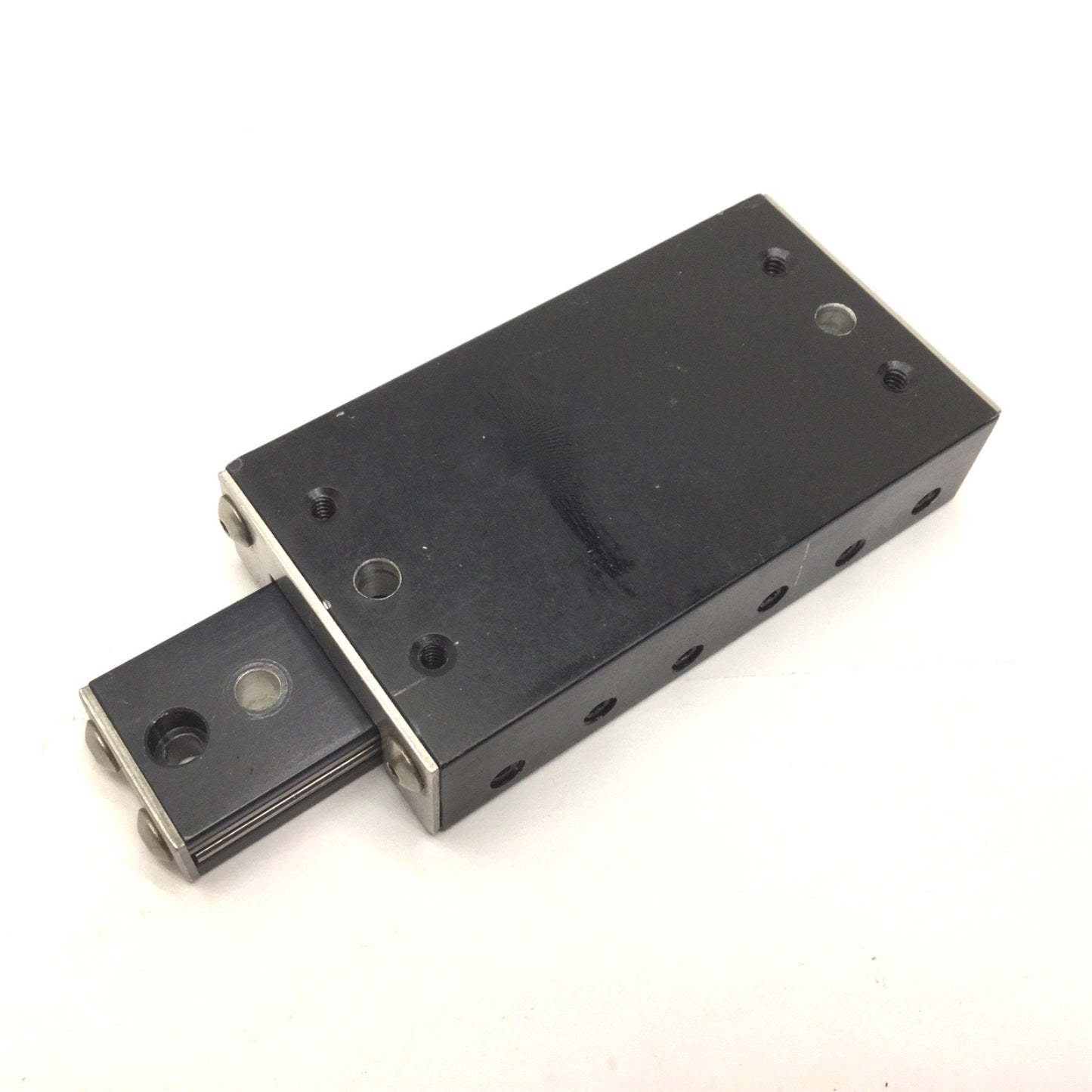Used Ball Bearing Slide Stage Travel: 2-1/4", Width: 1-3/4", Length: 3-1/4"