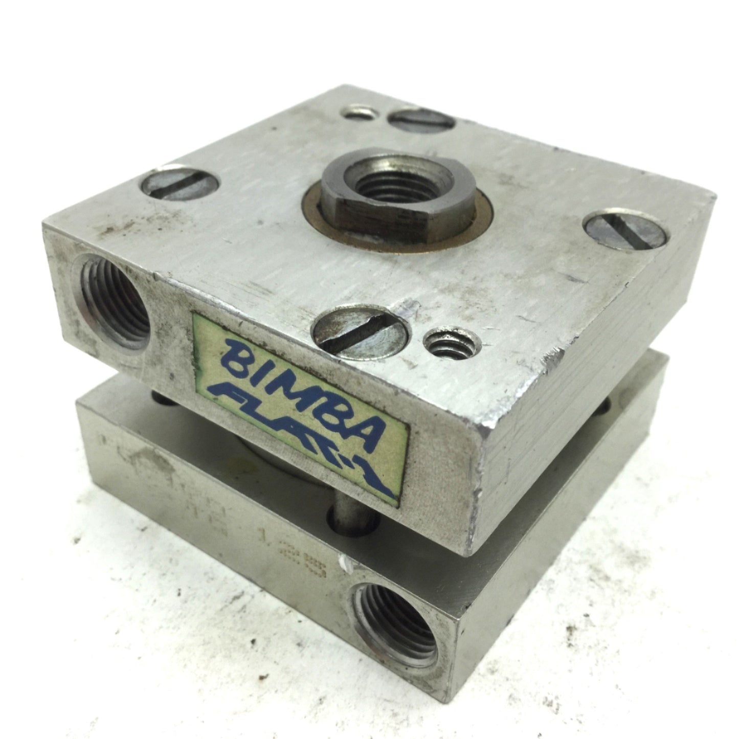 Used Bimba FS-170.125 Flat-1 Pneumatic Cylinder Stroke: 0.125" Bore: 1-1/2" 150 Psi