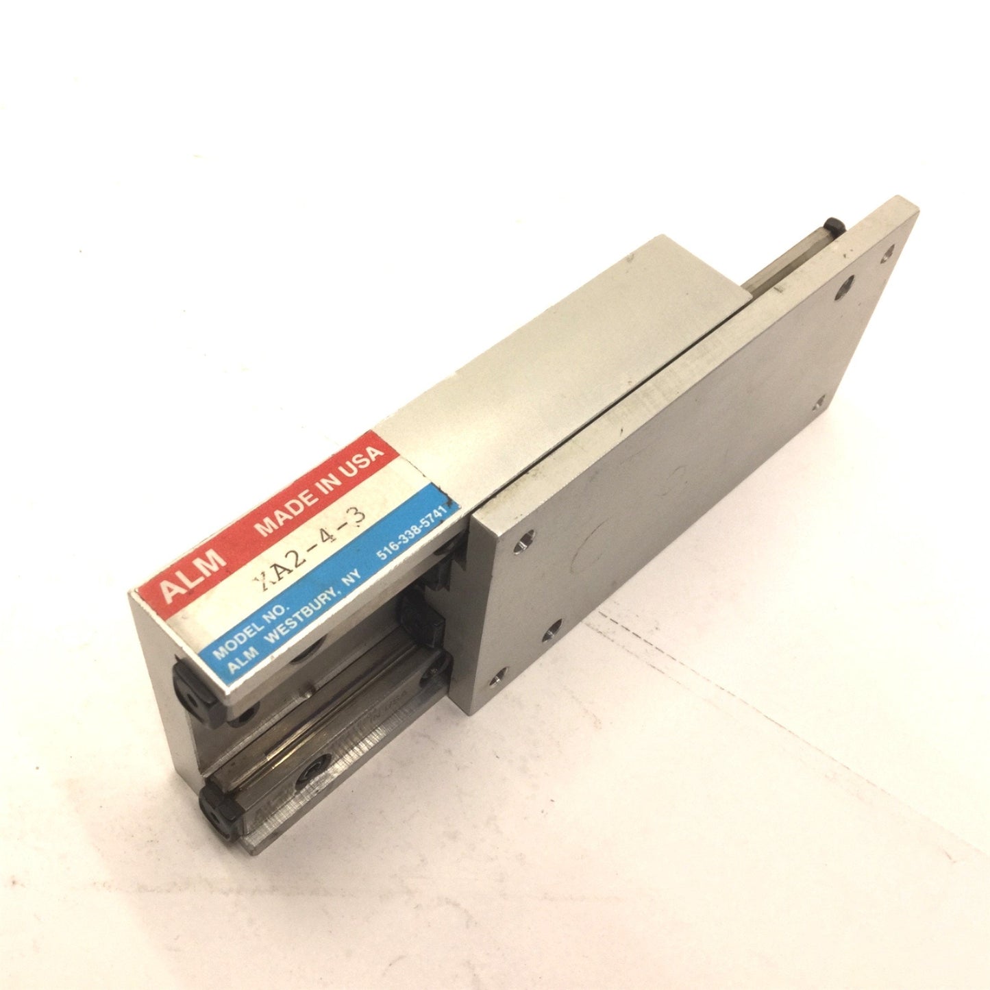 Used Alm XA2-4-3 Ball Bearing Slide Stage, W: 2", L: 4" Max: 348LBS, Travel: 3"
