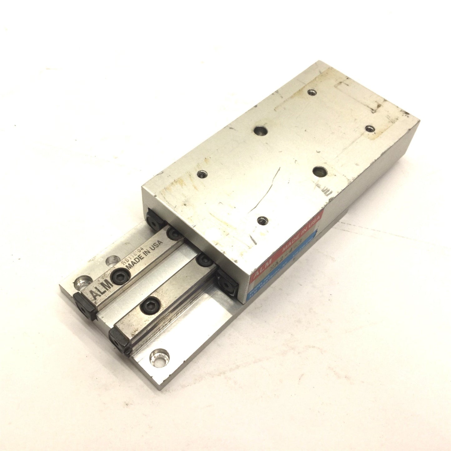 Used Alm XA2-4-3 Ball Bearing Slide Stage, W: 2", L: 4" Max: 348LBS, Travel: 3"