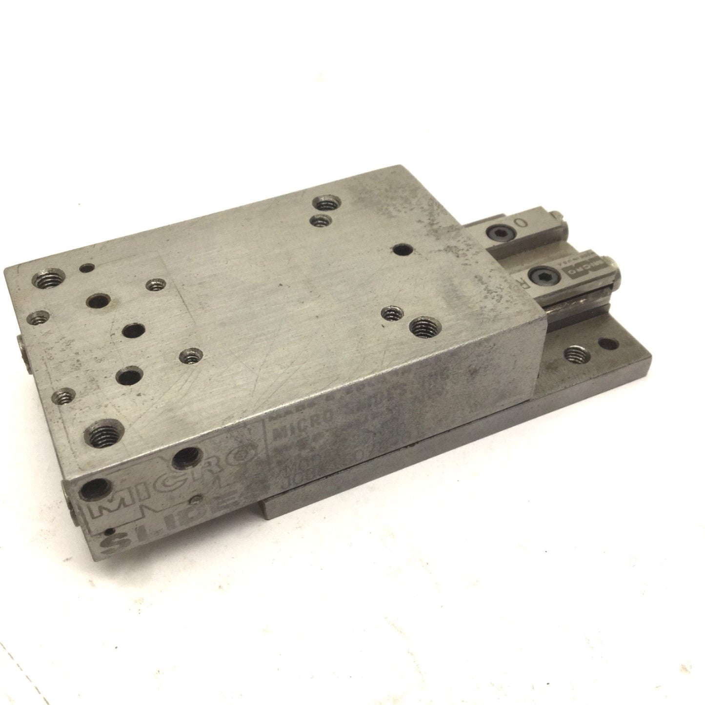 Used Micro Slide Inc 2030 Ball Bearing Slide Stage Travel: 2", Length: 3", Width: 2"