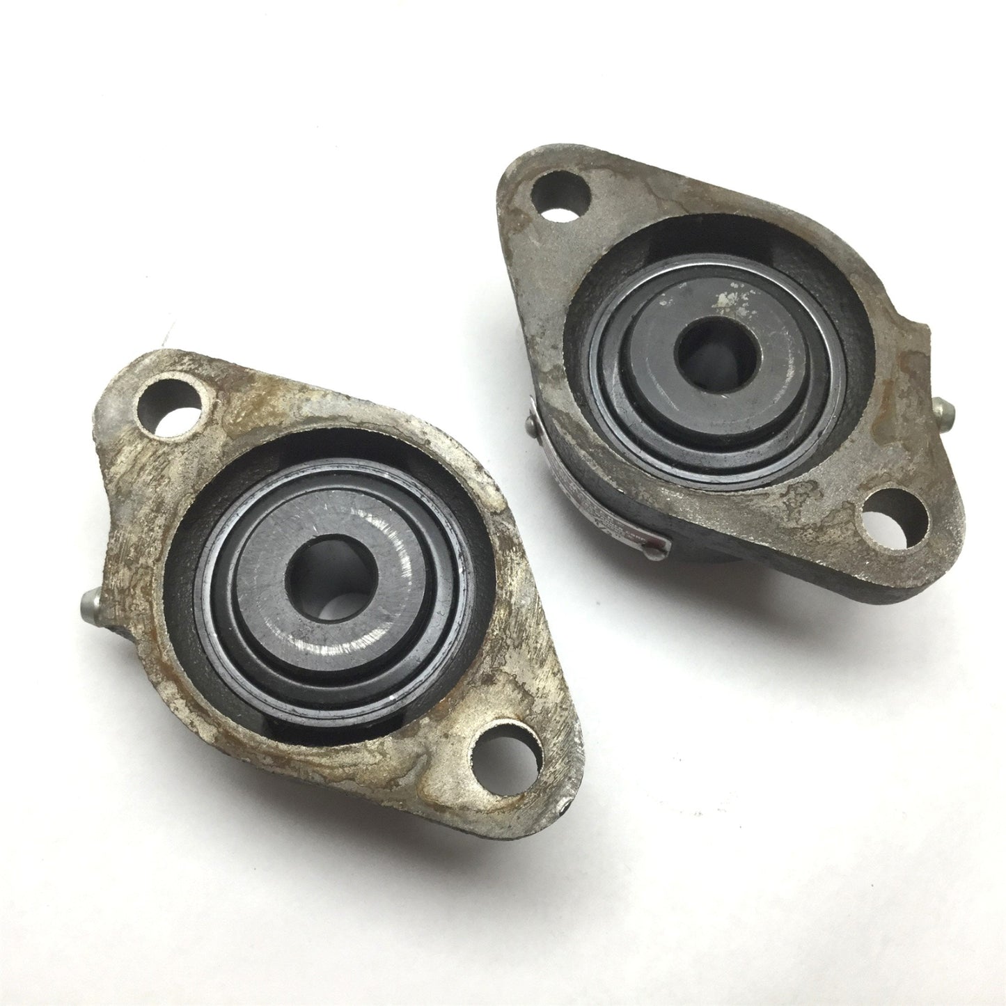 Used Lot of 2 Sealmaster SFT-8 2-Bolt Flange Bearing, Bore: 1/2", Bolt Spacing: 3"