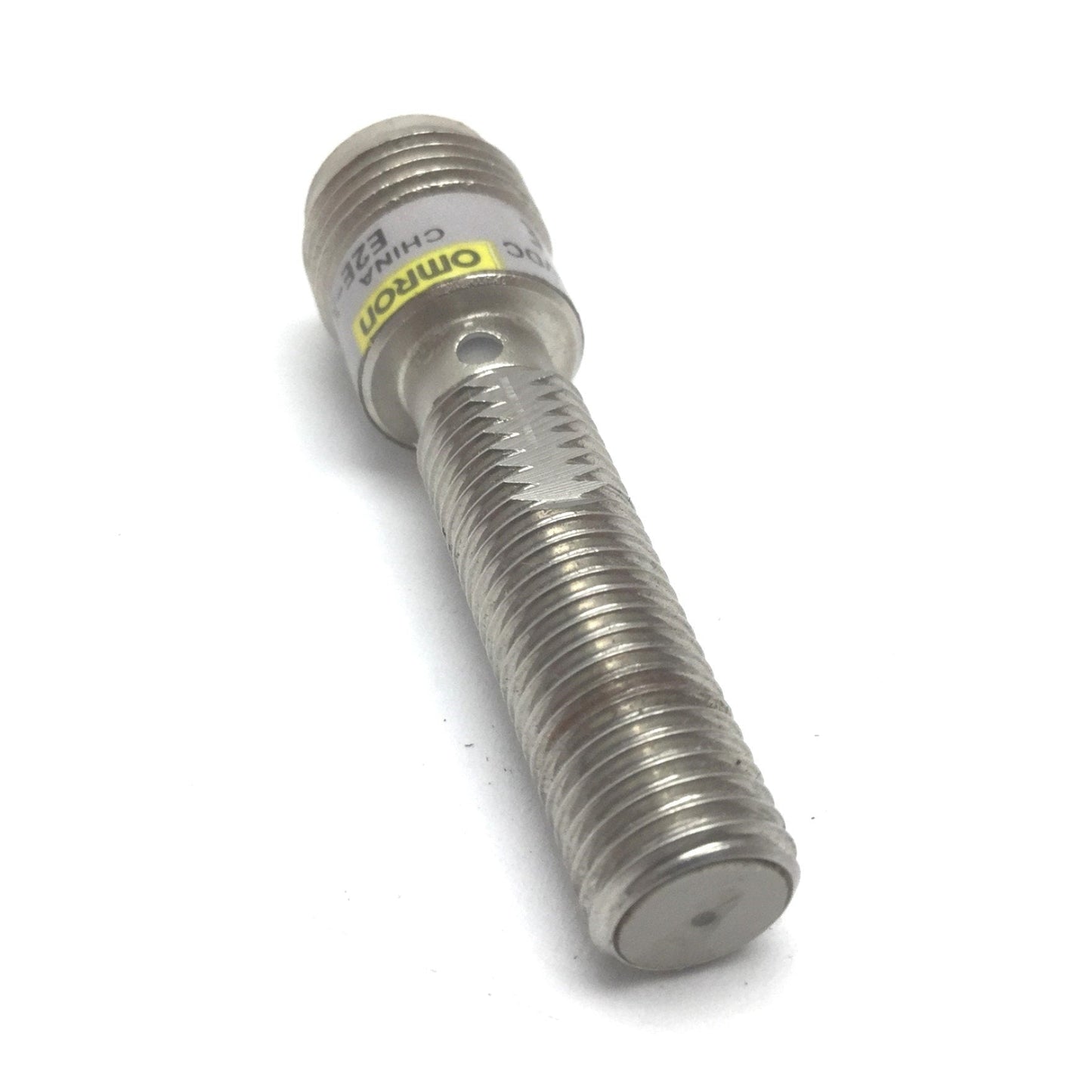 Used Omron E2E-X1R5E1-M1 Inductive Proximity Sensor, Range: 1.5mm, Voltage: 12-24VDC