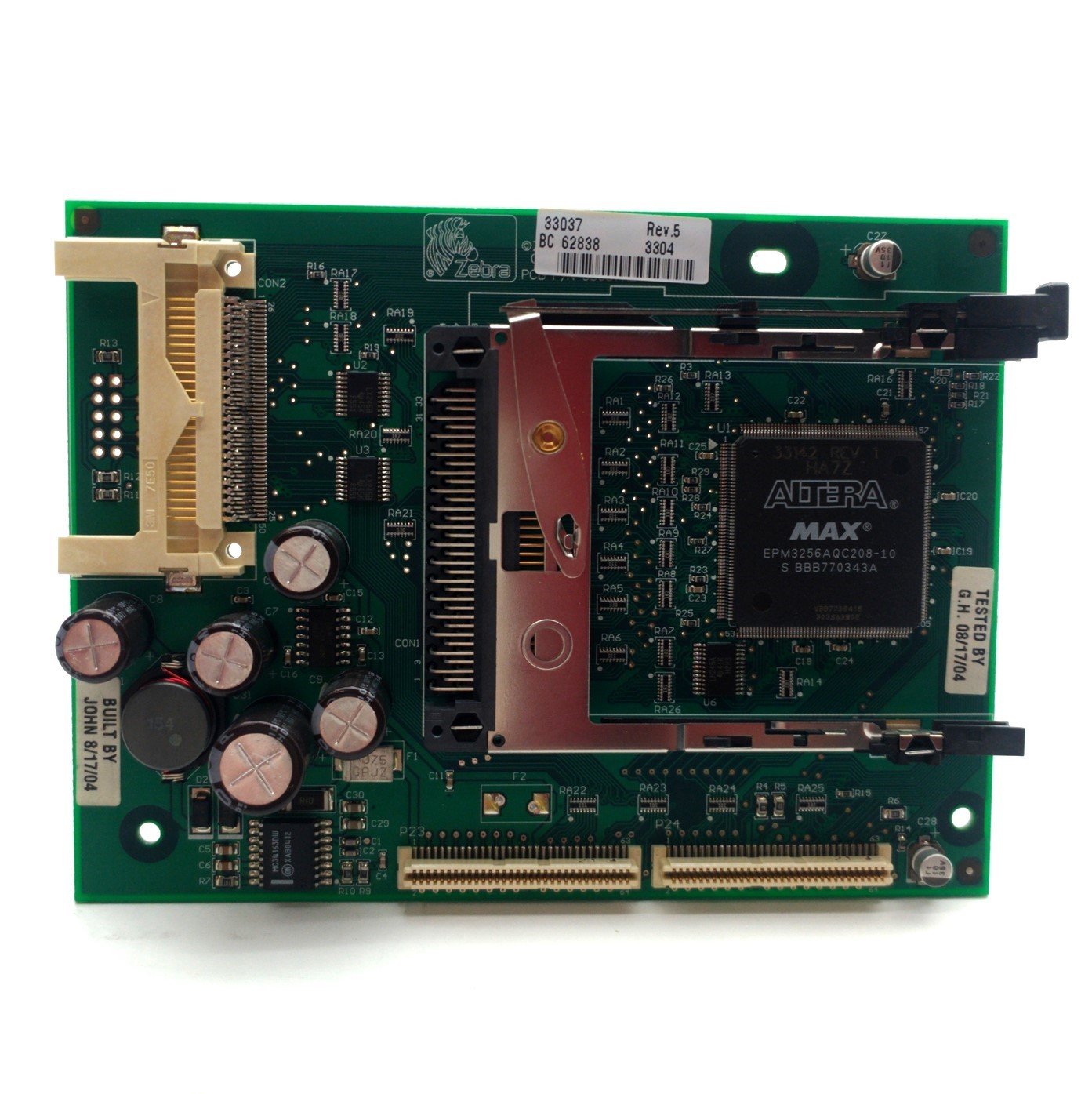 Used Zebra 33037 Rev 5 PCMCIA/Compact Flash Board, For 170XiIII+ Printer