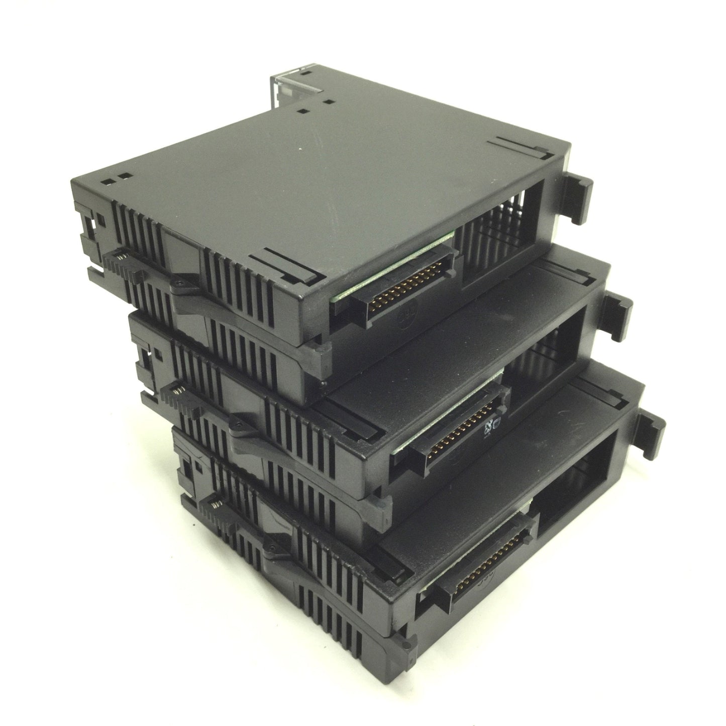 Used Lot of 3 GE Fanuc IC693MDL646C PLC Modules Input / Output *Missing Top*