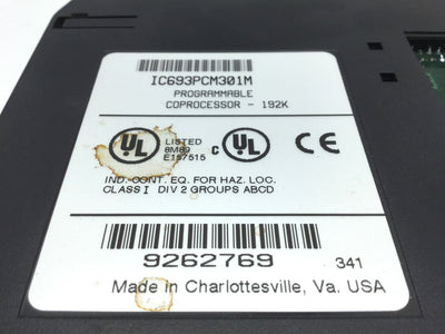 Used GE Fanuc IC693PCM301M Programmable Coprocessor Module, *Missing Cover*