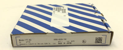 New Panasonic Sunx FT-43 Sensor Fiber Optic Set, Thru-Beam Type