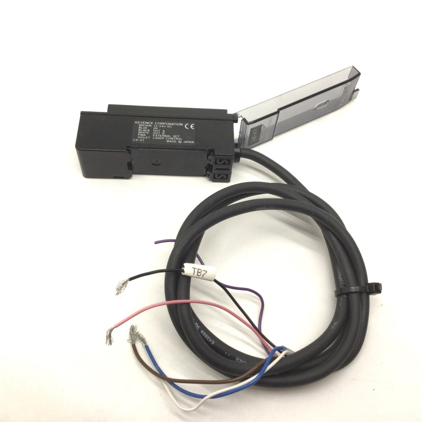 Used Keyence LV-21 Digital Laser Sensor Amplifier, Main Unit, 12-24VDC, NPN Output