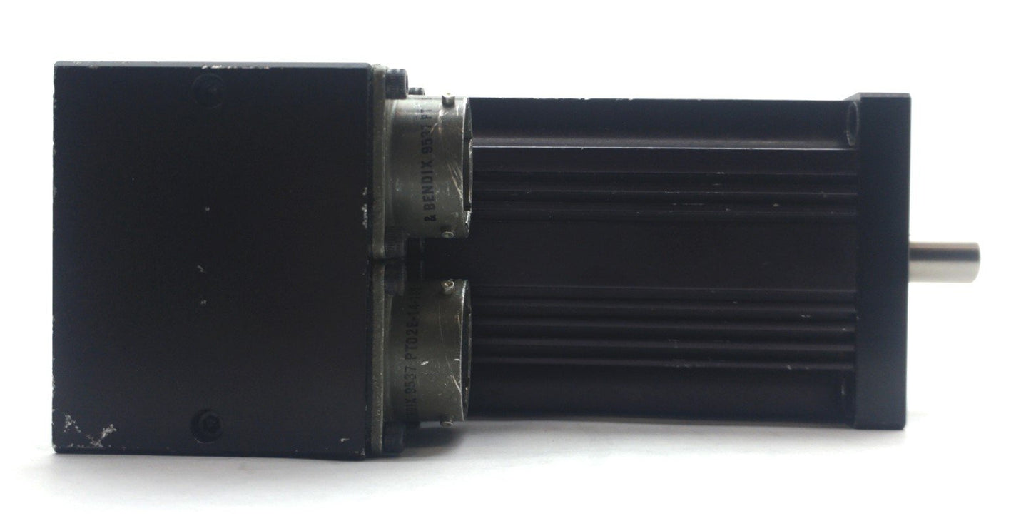 Used Parker SM232AE-NTQN Servo Motor, 3/8" Shaft, 92oz-in Torque, 340V 2.1A, NEMA 23