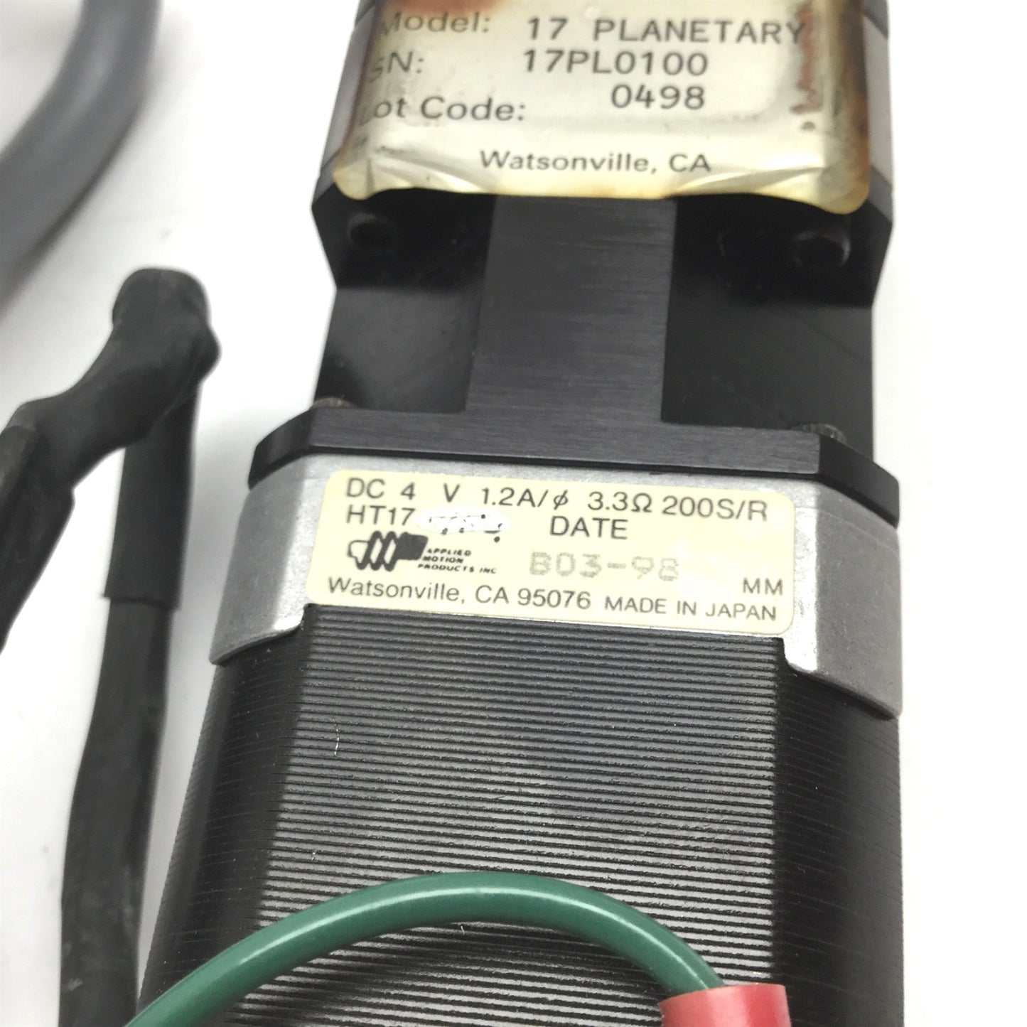 Used Applied Motion 17PL0100 Planetary E2-500-197-IH Encoder Gearhead HT17 Motor
