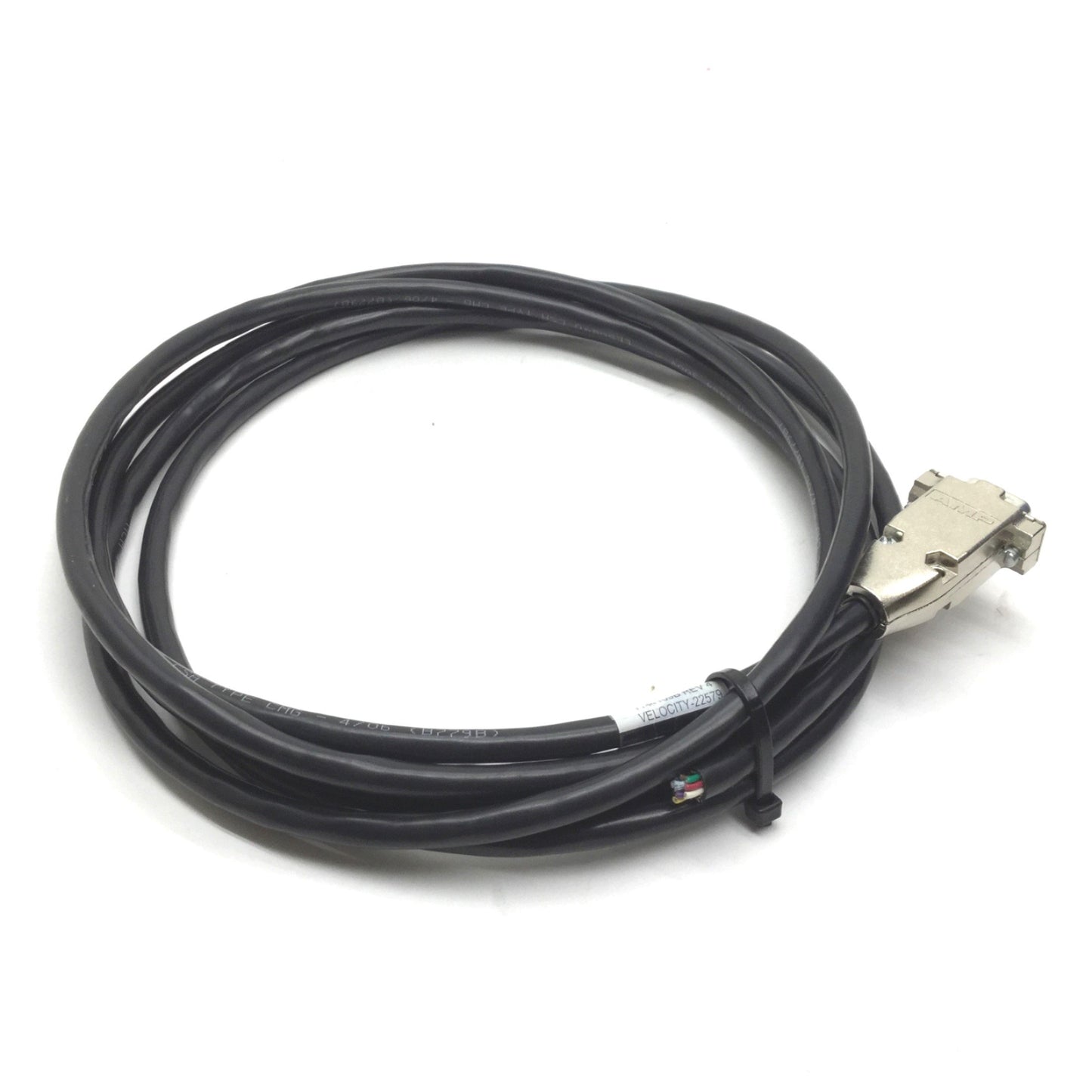 Used 1144109B Rev 4 Encoder Z Stage Cable, 9-Pin D-Sub to Flying Leads, Length: 10'