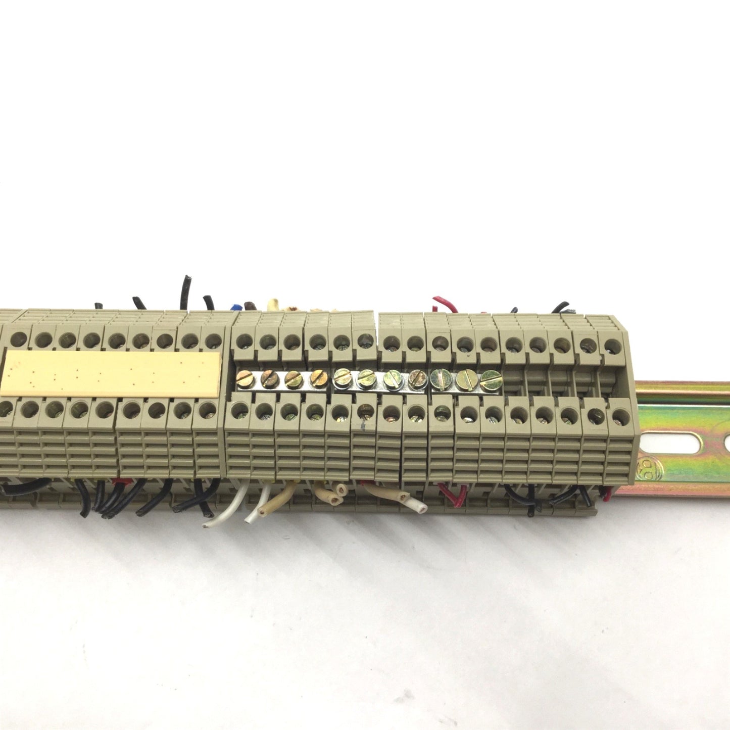 Used Lot of 47 Conta Clip RK 2.5-4 Screw Connection Terminal Blocks, 4mm, 38cm Long