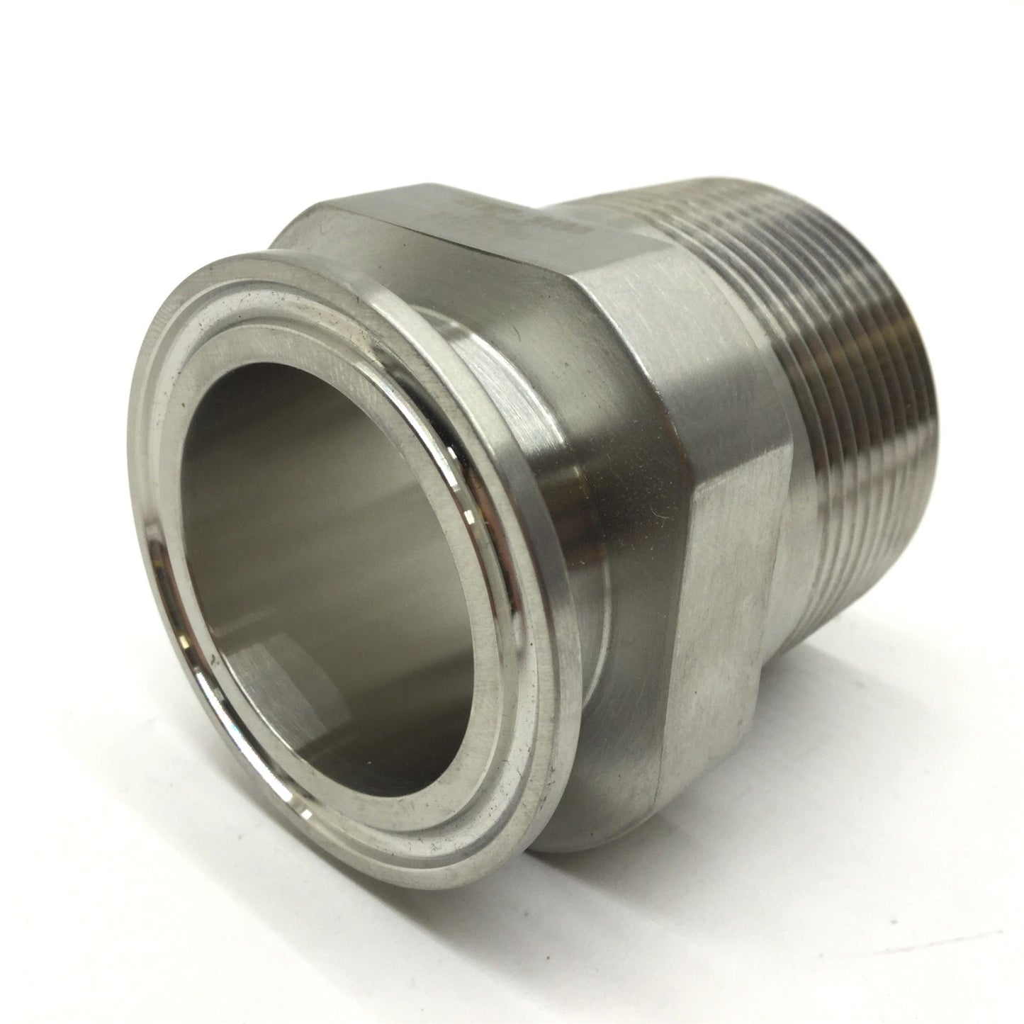 Used DIXON 21MP-R150 316L SS Male NPT Clamp Adapter, 1-1/2" Thread, OD: 1-1/2"