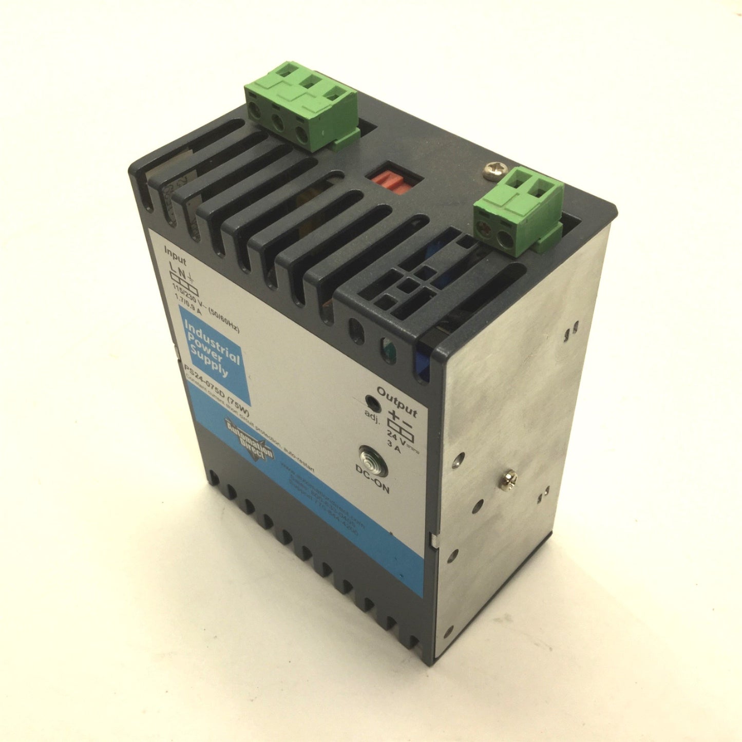 Used Automation Direct PS24-075D Power Supply, In: 115/230VAC, Out: 24VDC 3A 75W