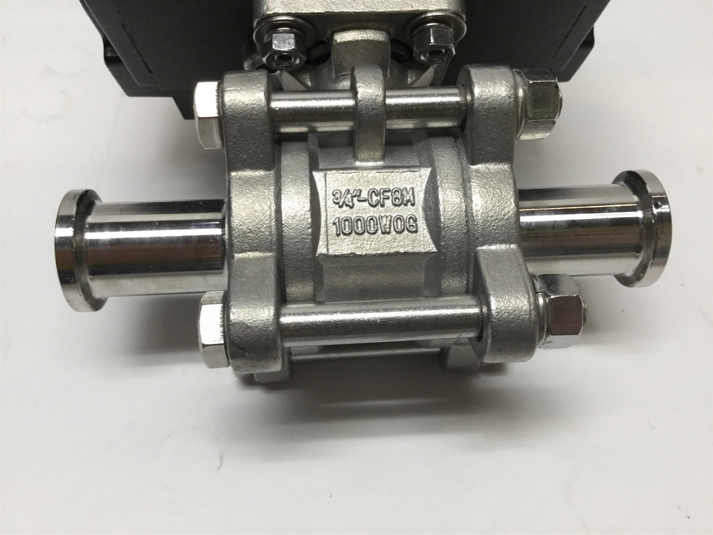 Used Dixon Bradford RP-BA-012-DA Double Acting Actuator w/ 3/4" Sanitary Ball Valve