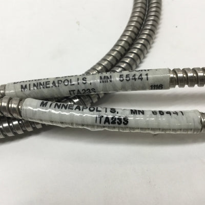 Used Banner ITA23S Glass Fiber Optic Cable, Opposed, SS Sheath, 36" Long, 1/8" Bundle