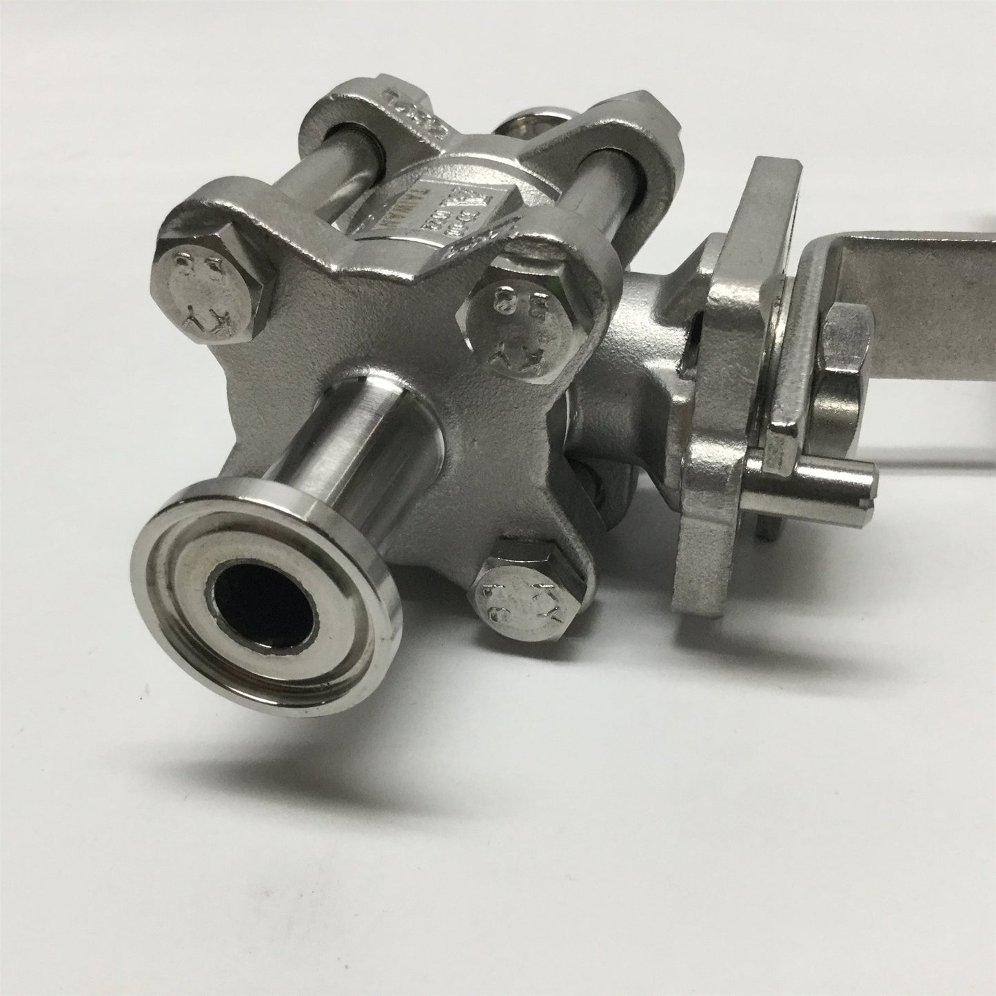 Used Dixon Bradford BV2CV-050CC-A 3-Piece Ball Shut-Off Valve CF8M SS 1/2" 1000WOG