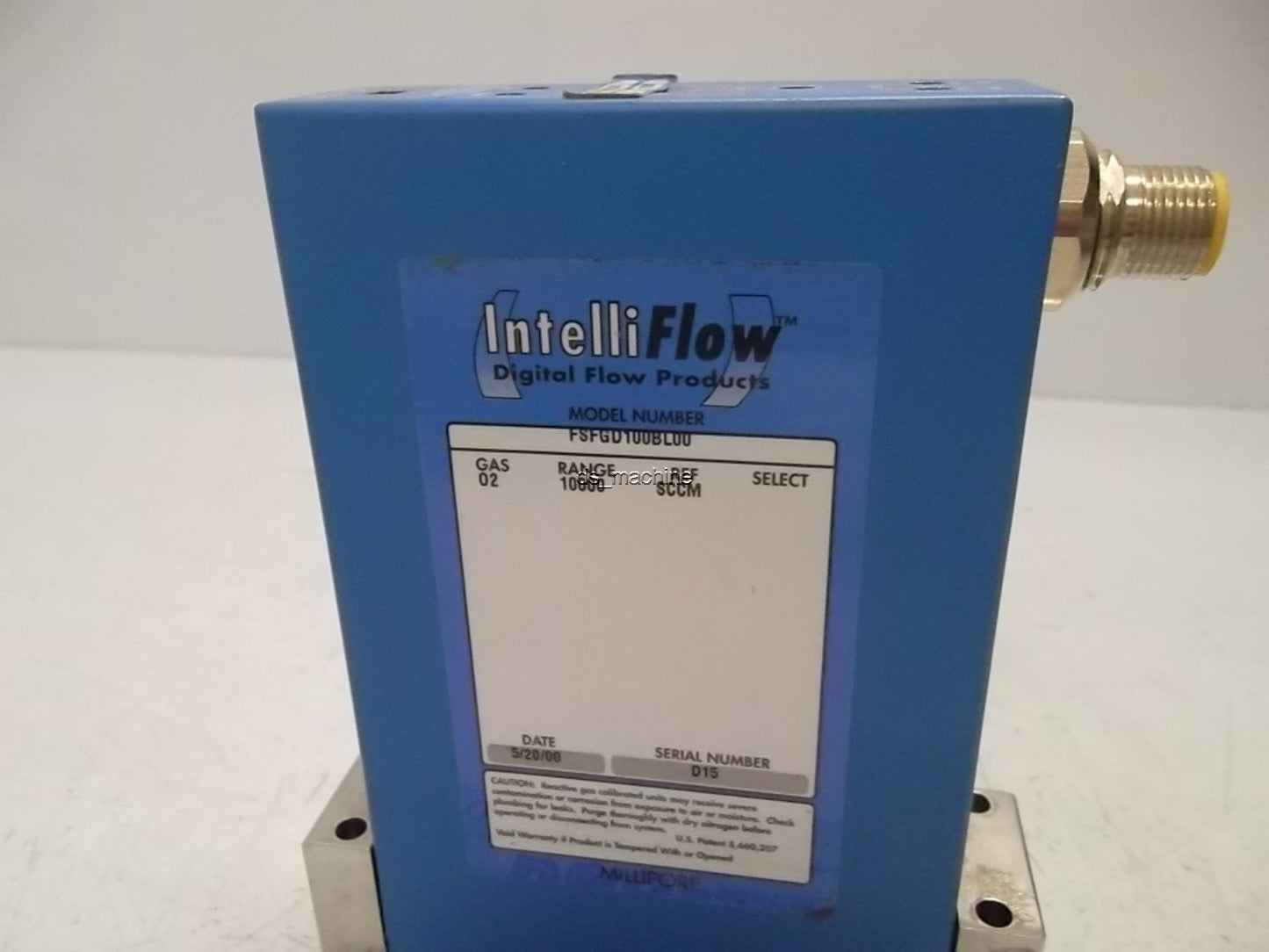 Used Millipore FSFGD100BL00 10000SCCM IntelliFlow Flow Switch