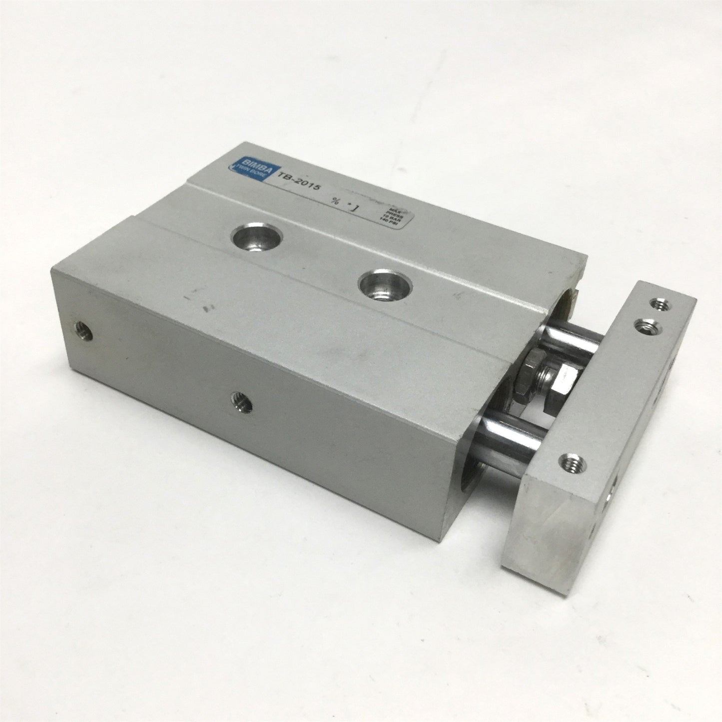 Used Bimba TB-2015 Twin Bore Cylinder Air Table Slide 20mm Bore, 15mm Stroke M5 Ports