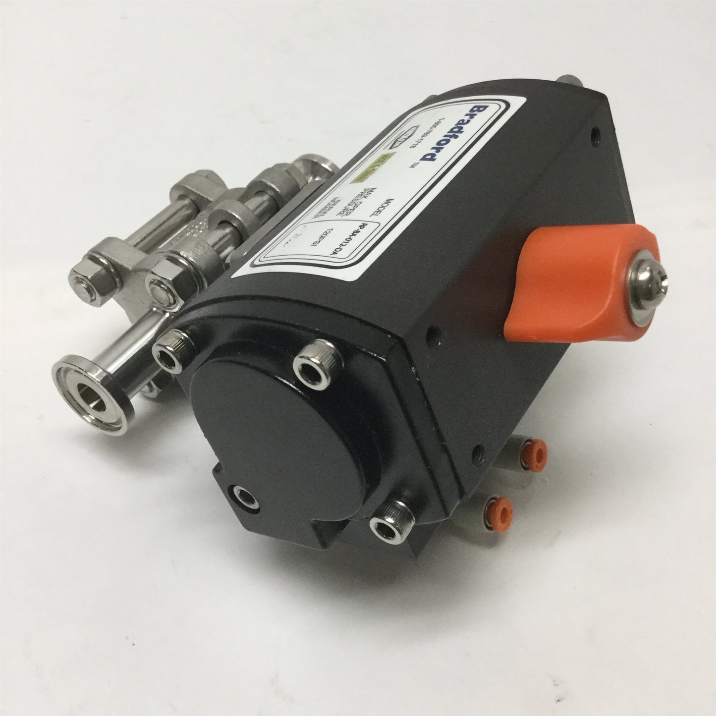 Used Dixon Bradford RP-BA-012-DA Double Acting Actuator w/ 1/2" Sanitary Ball Valve