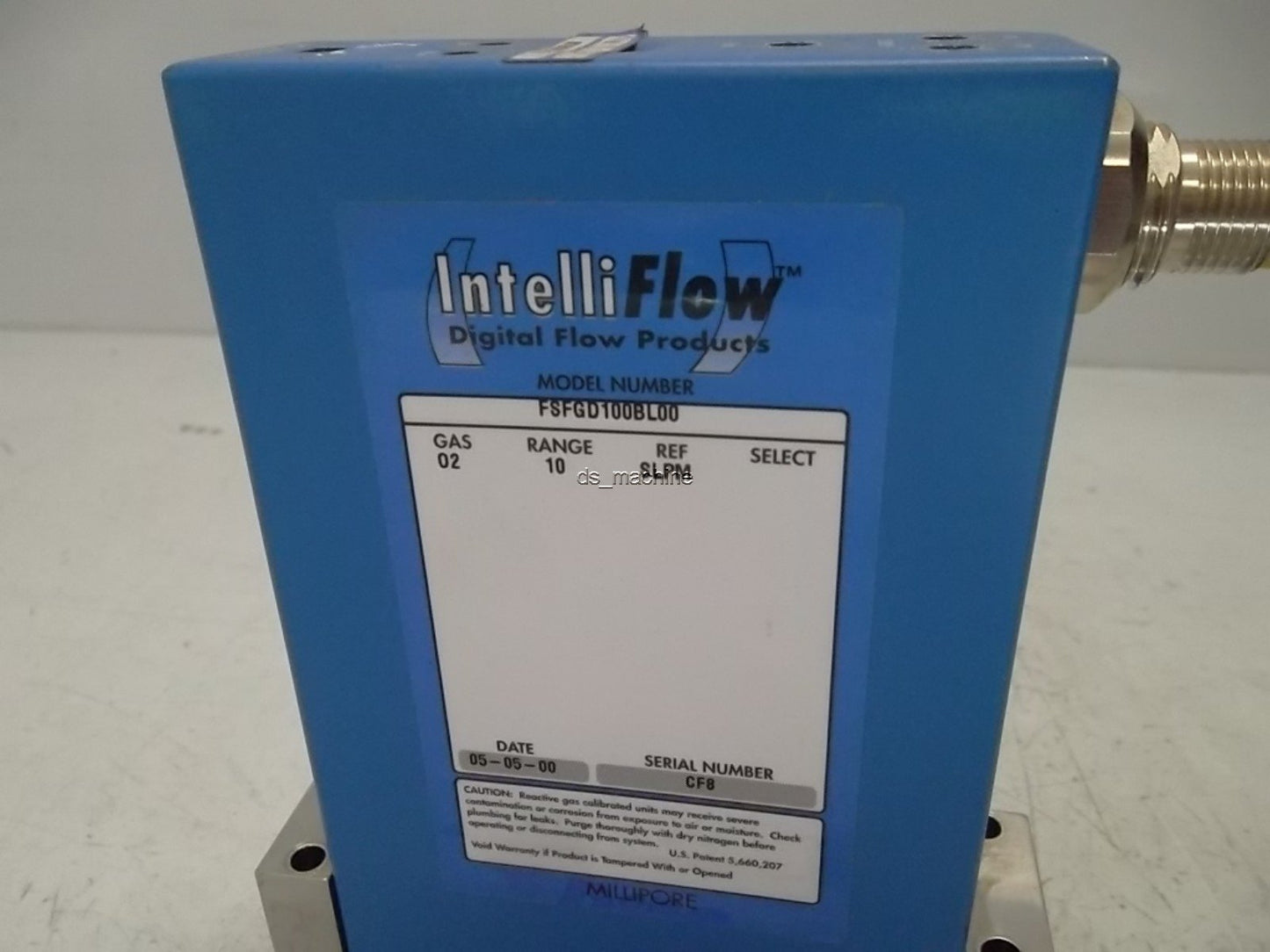 Used Millipore FSFGD100BL00 10SLPM IntelliFlow Flow Switch