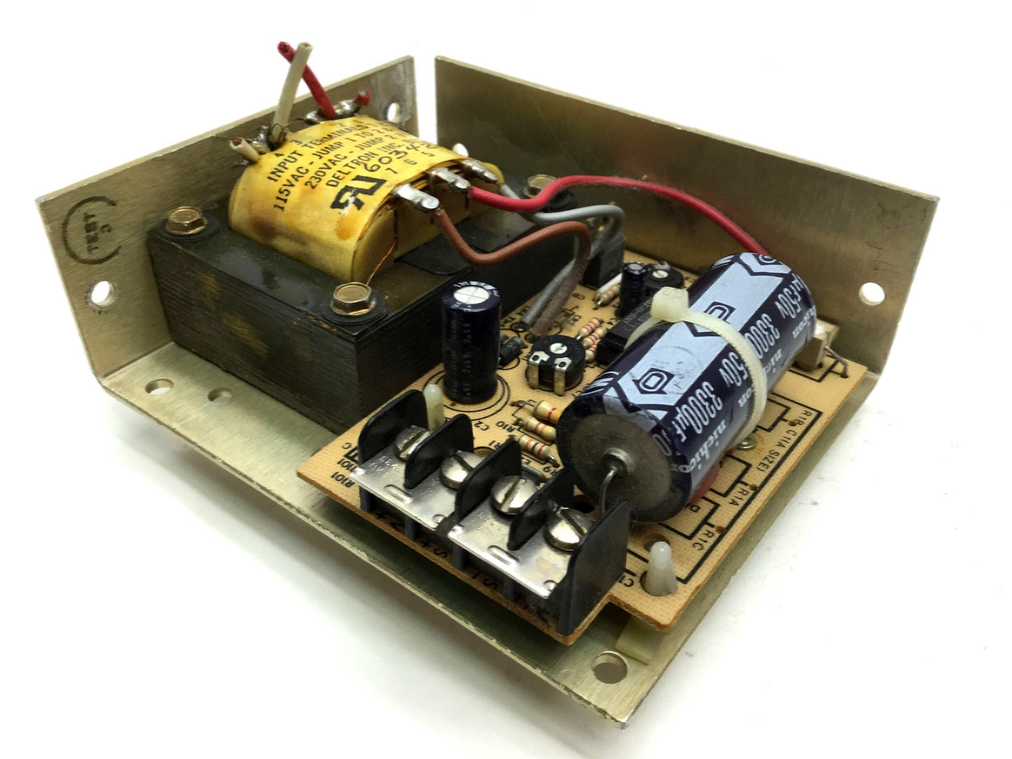 Used Deltron VQ24-1.2 Power Supply, In: 105-250VAC, Out: 24VDC 1.2A