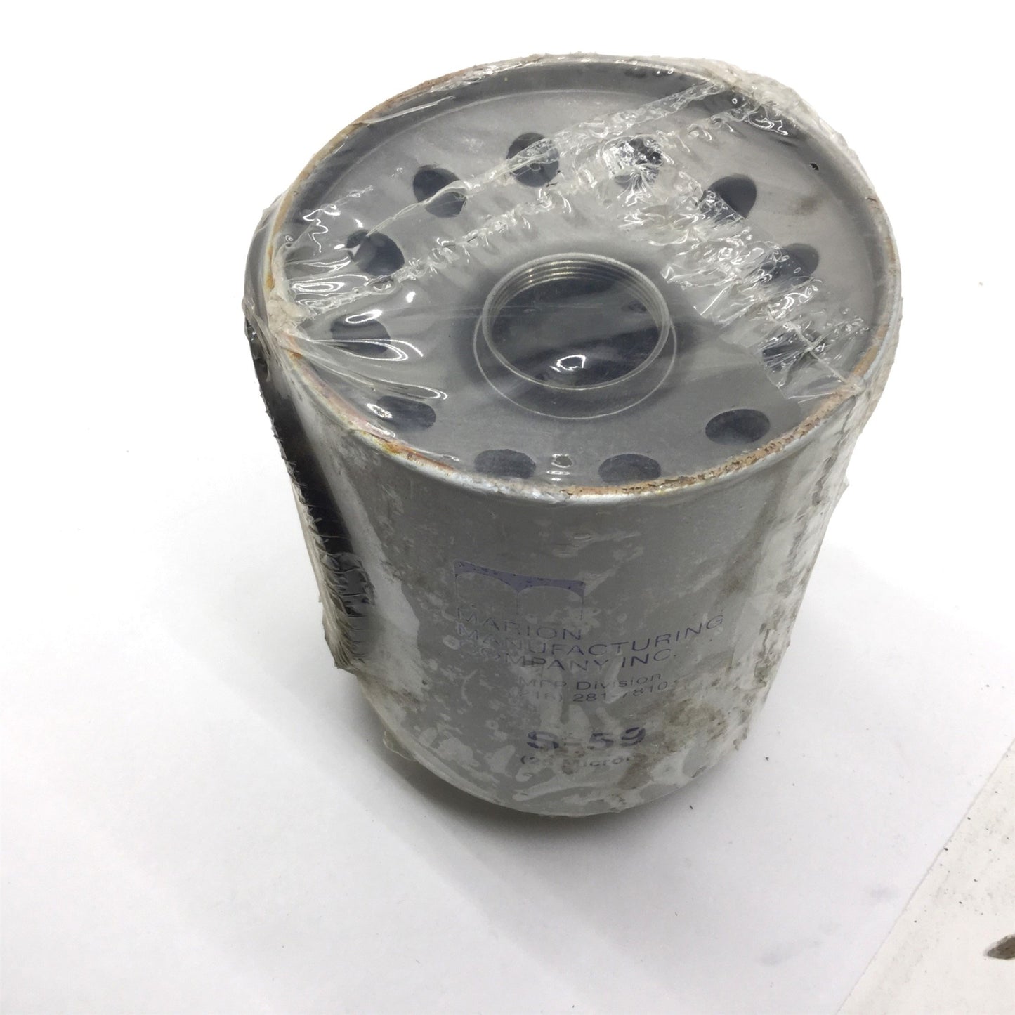 New – Open box Marion Manufacturing S-59 Spin On Filter, 25 Micron, With Gasket