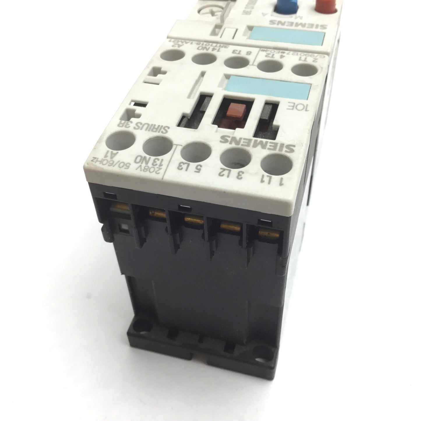 Used Siemens 3RT1015-1AM21 Contactor With 3RU1116-ABB0 Overload Relay, 3-Pole