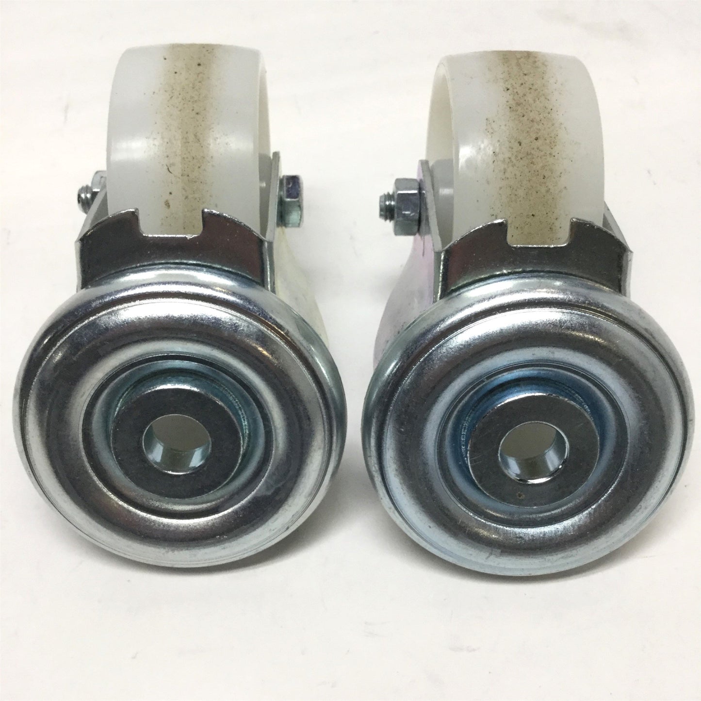 Used Lot of 2 Blickle LER-PO 75G Swivel Casters 3" Nylon Wheel, Bolt Hole Mount