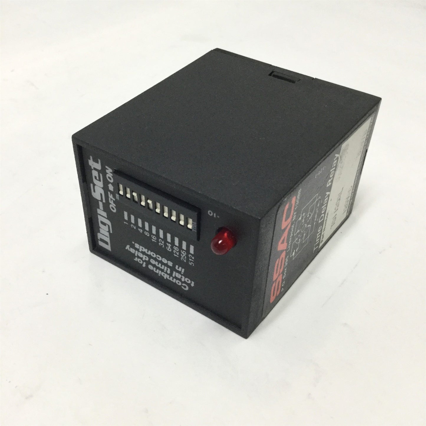 Used SSAC TDI 120AL Time Delay Interval Relay, 1-1023s Range, DPDT/NO-NC, 120VAC