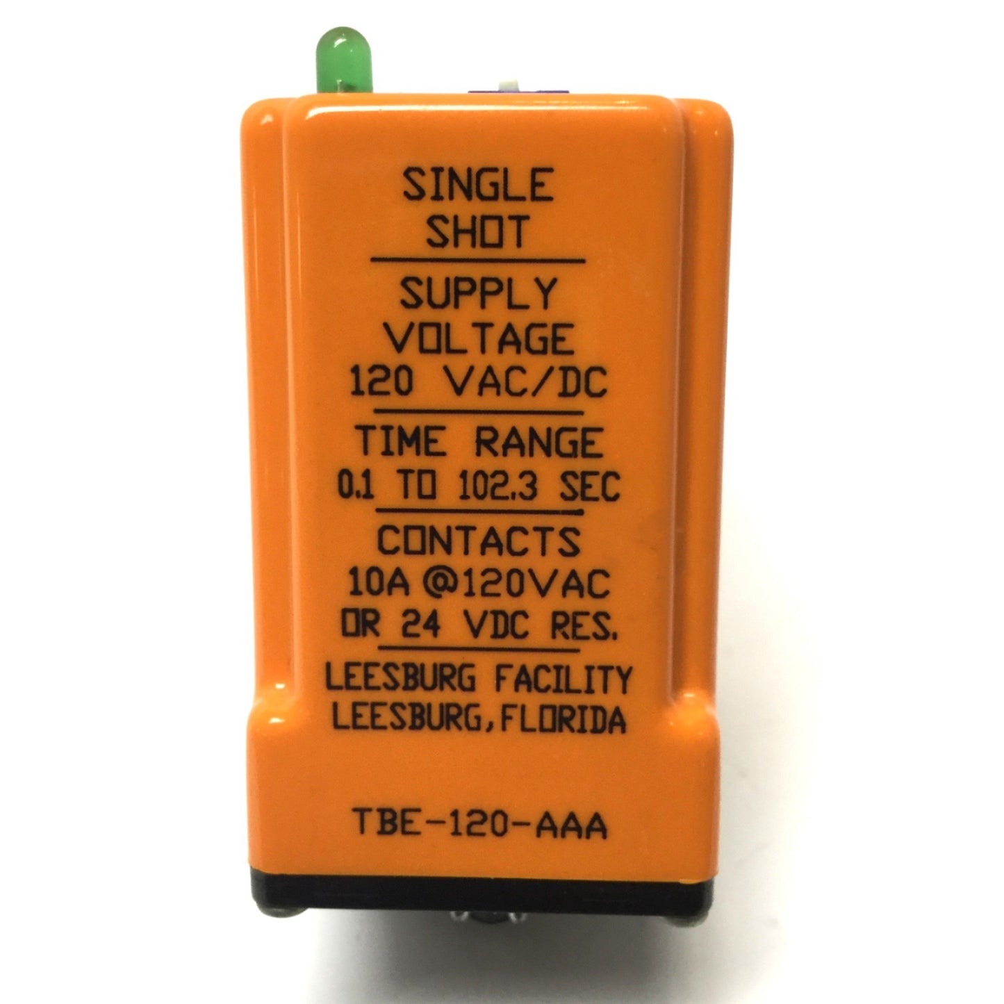 Used Diversified TBE-120-AAA Time Delay Interval Relay 0.1-102.3s 120V, LED Indicator