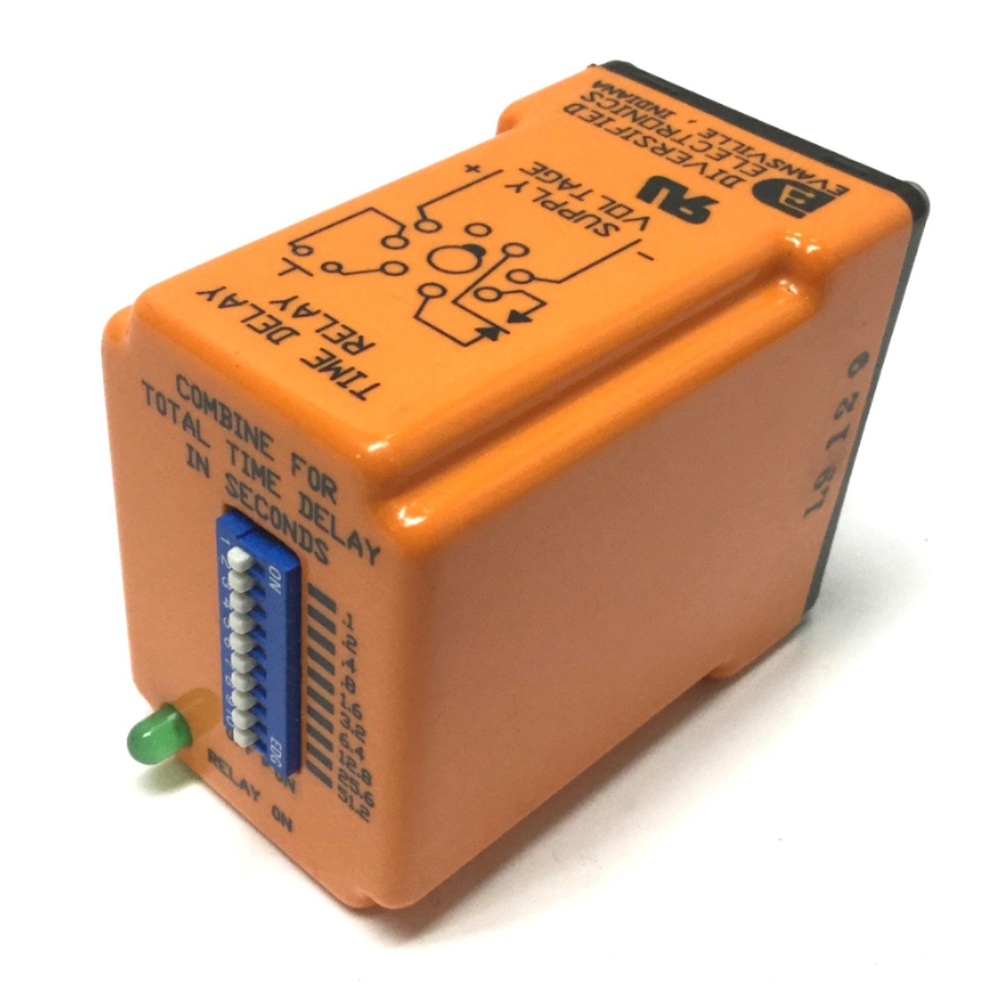 Used Diversified TBE-120-AAA Time Delay Interval Relay 0.1-102.3s 120V, LED Indicator
