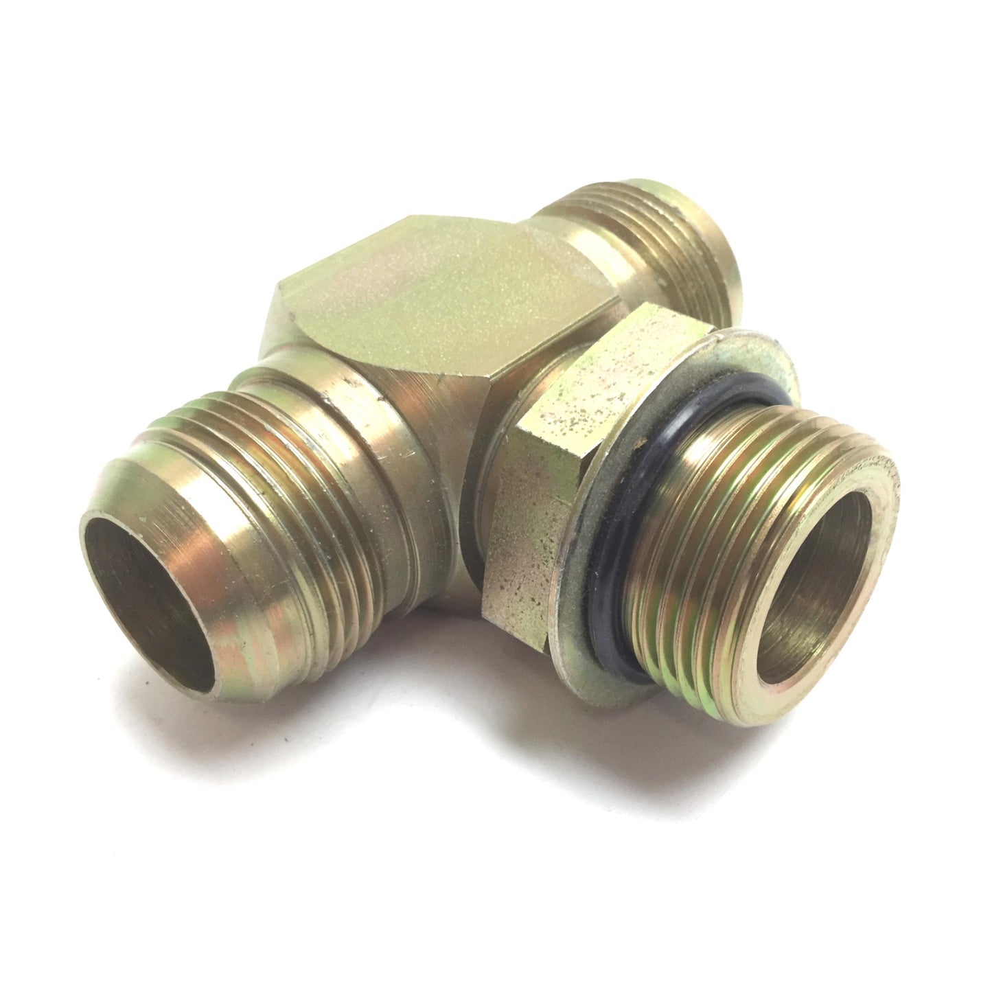 New – Open box Hydraulic 6803-16-16-16-NWO Tee T Fitting, 1" Male JIC 37 Deg, 1" ORB Male