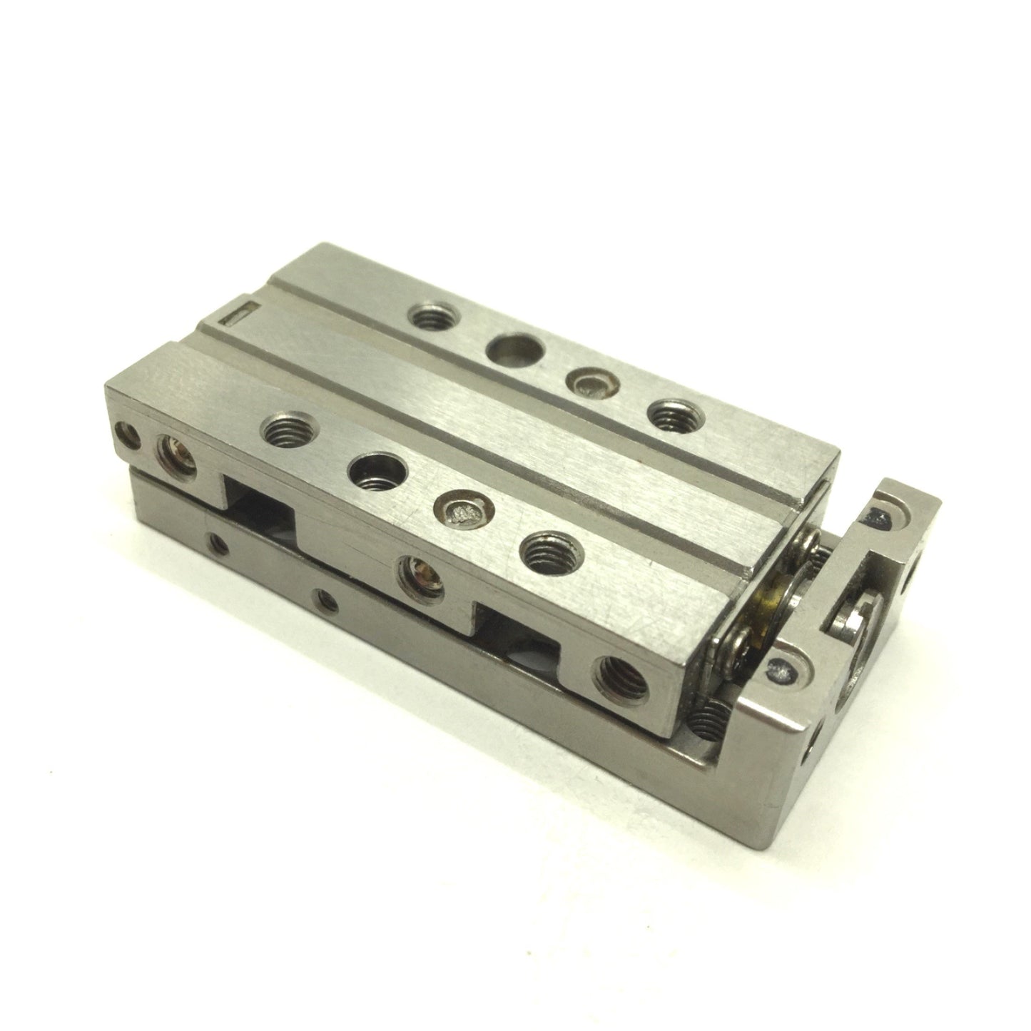 Used SMC MXJ4-10 Precision Pneumatic Slide Table, Bore: 4.5mm, Stroke: 10mm